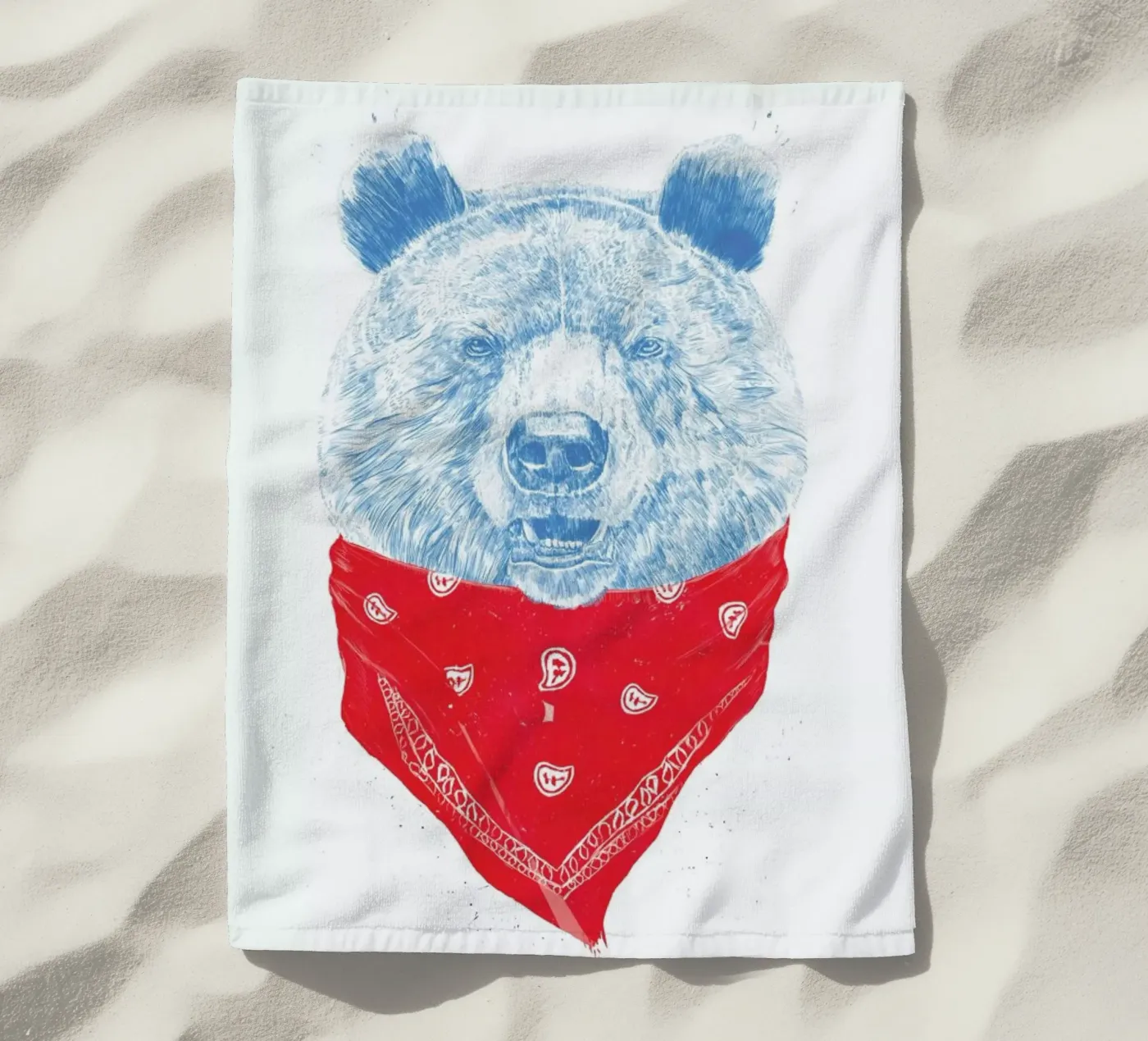 Wild Bear beach towel by Balazs Solti