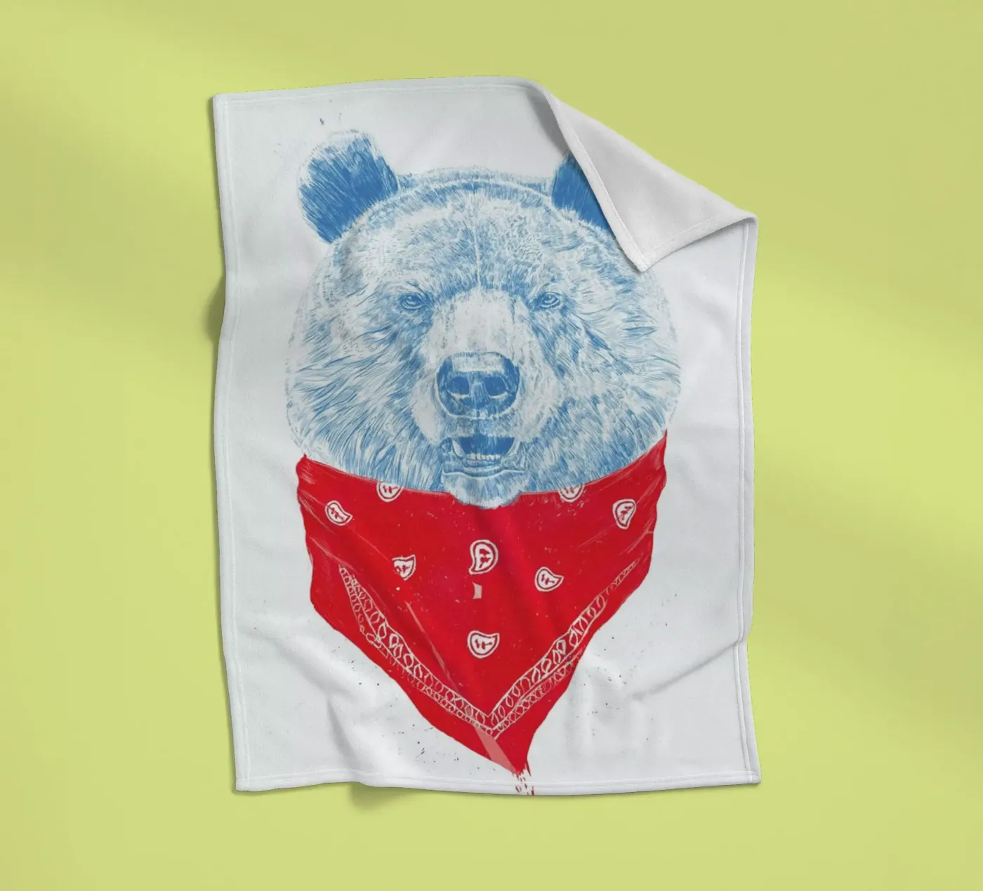 Wild Bear fleece blanket by Balazs Solti