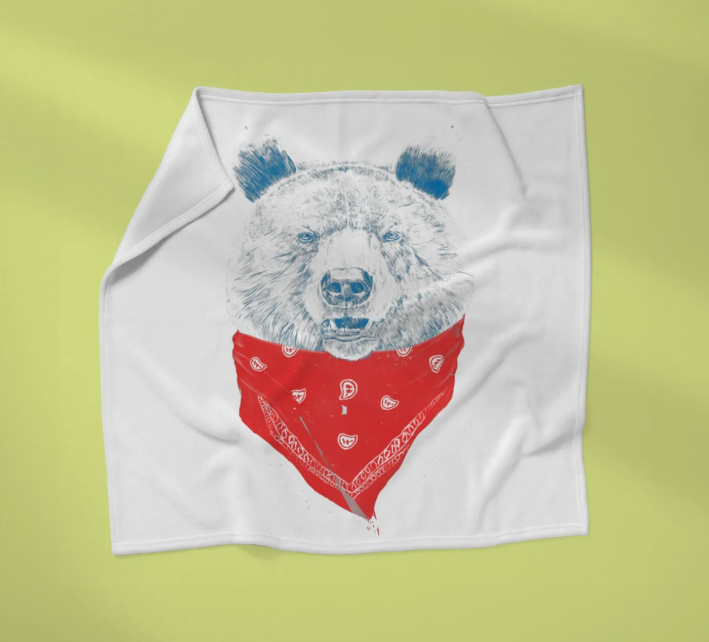 Wild Bear fleece blanket by Balazs Solti