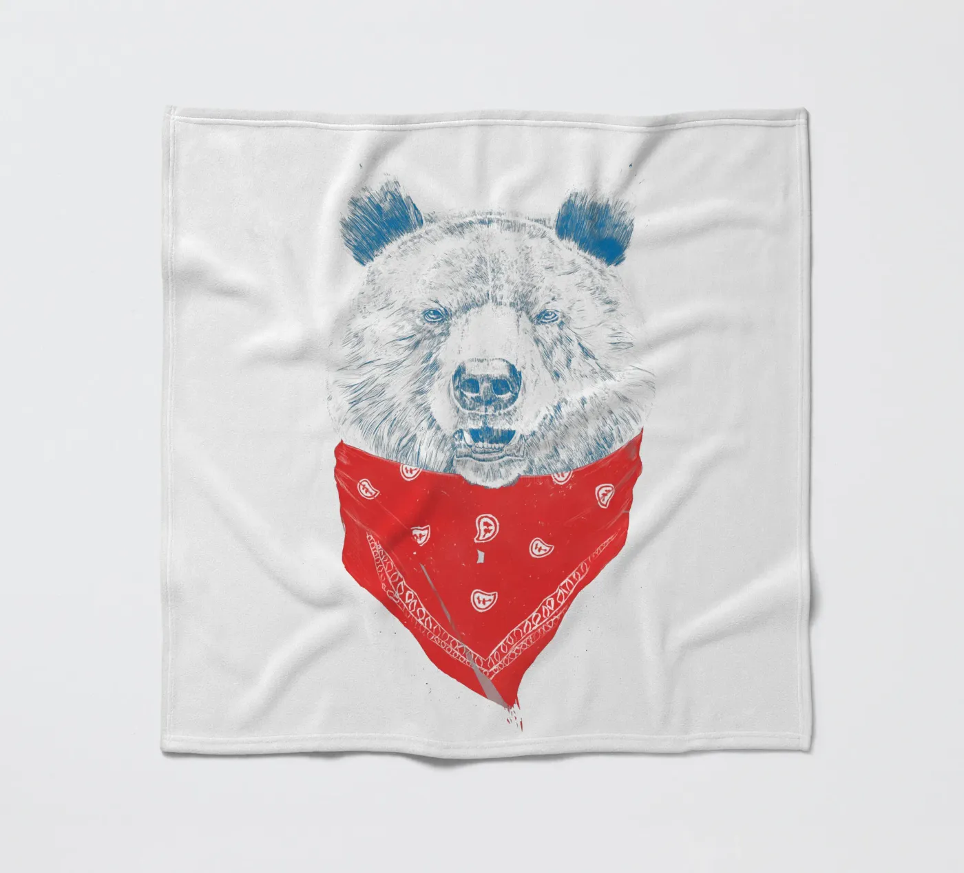 Wild Bear fleece blanket by Balazs Solti