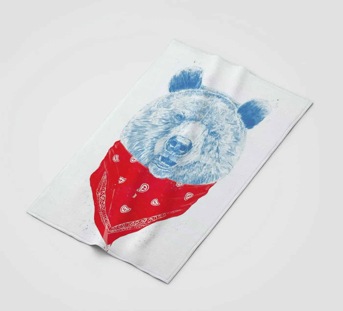 Wild Bear fleece blanket by Balazs Solti