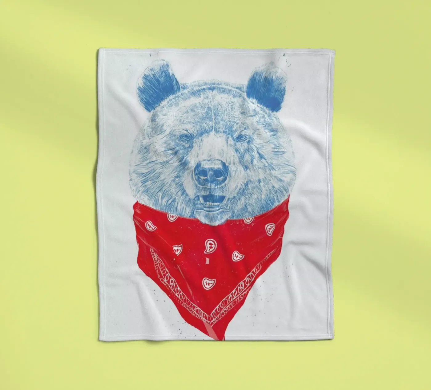 Wild Bear fleece blanket by Balazs Solti