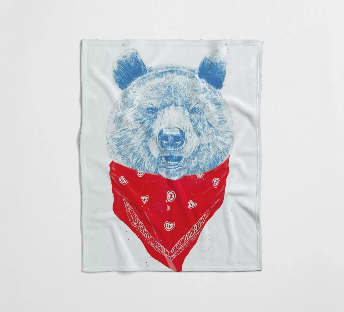 Wild Bear fleece blanket by Balazs Solti
