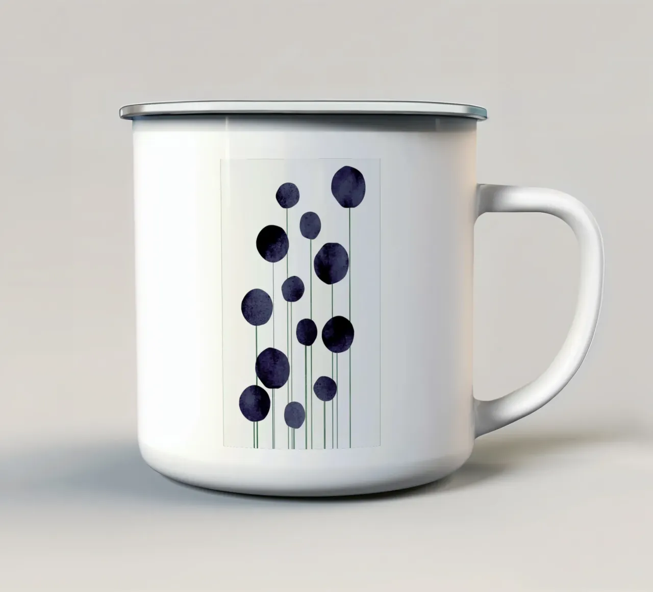Waterflowers tazza in smalto da Kubistika