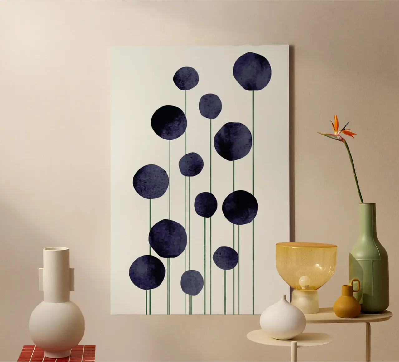 Waterflowers canvas by Kubistika
