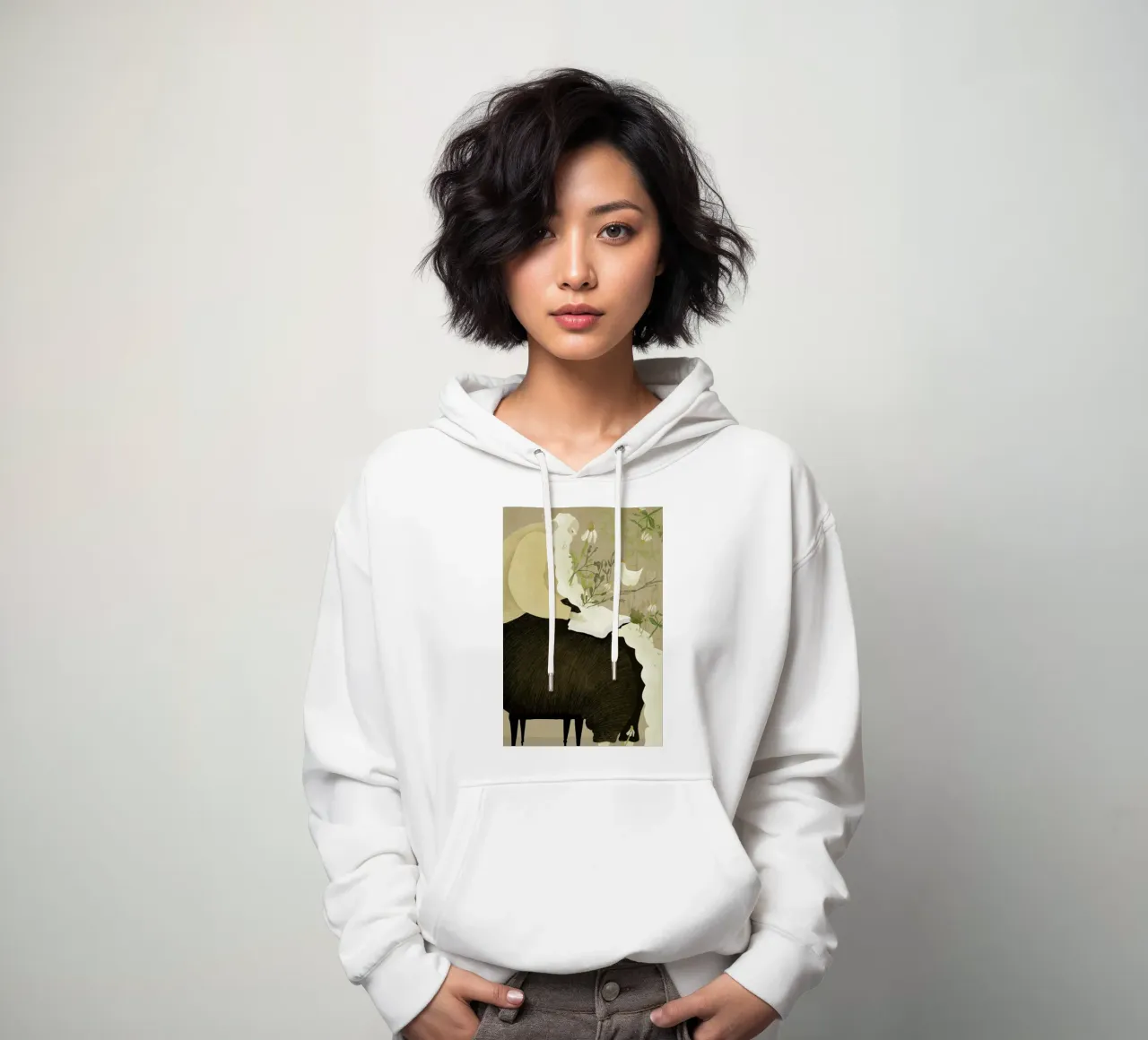 Man With Beard hoodie by Amalia Restrepo