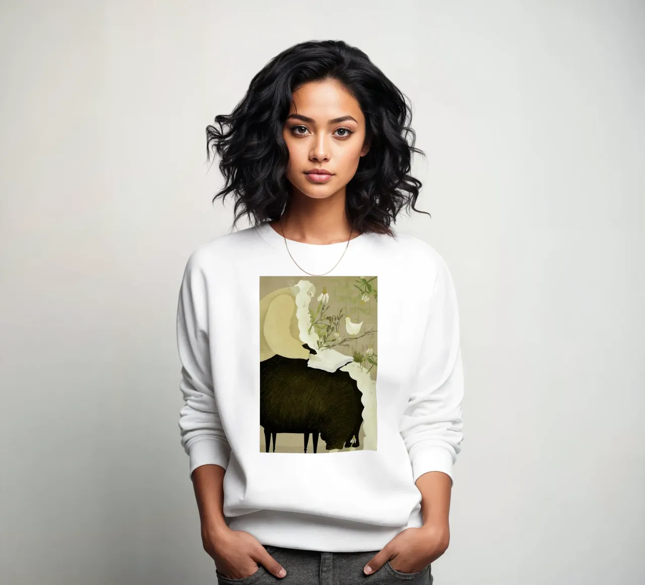 Man With Beard Sweatshirt von Amalia Restrepo