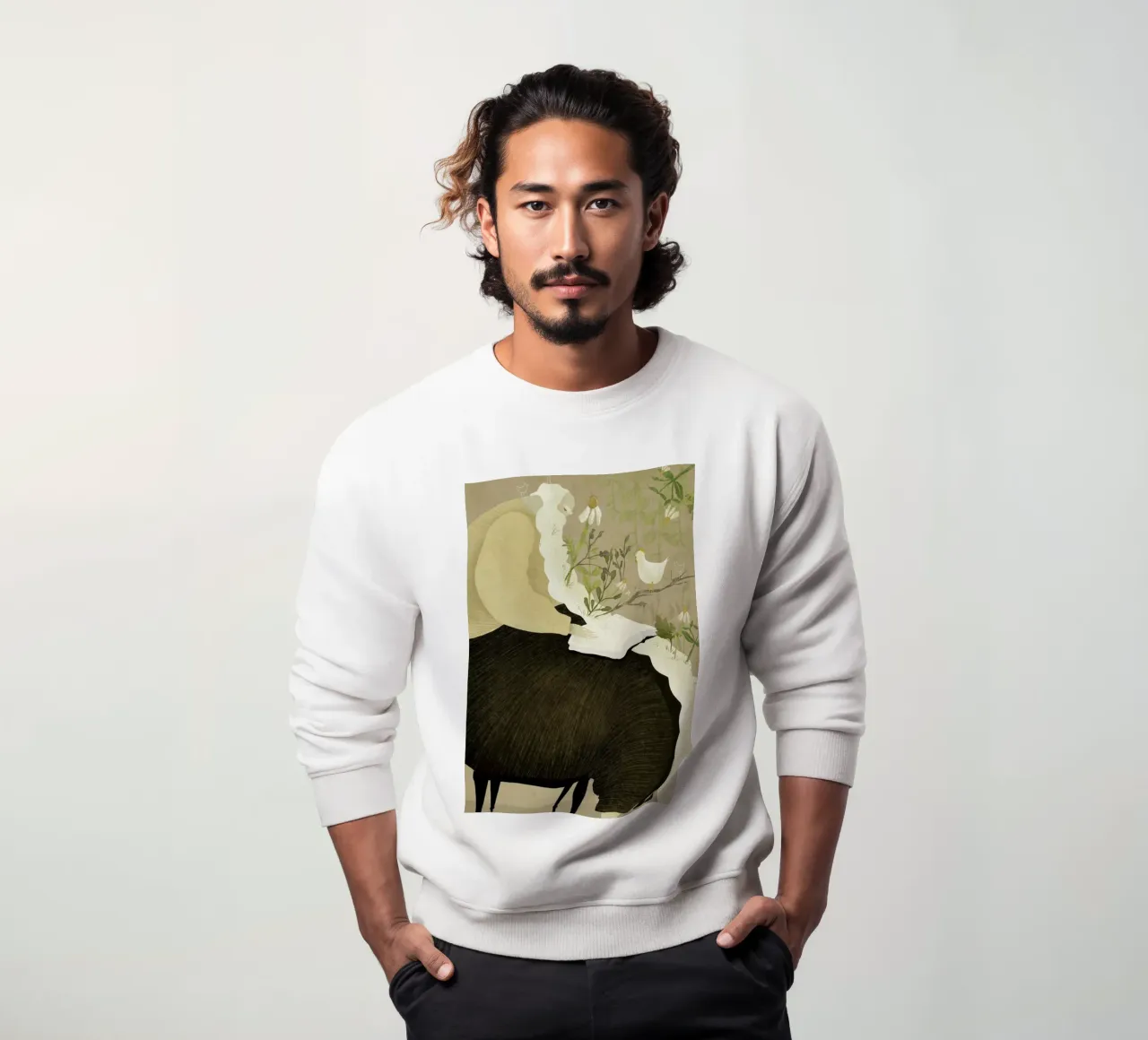 Man With Beard felpa da Amalia Restrepo