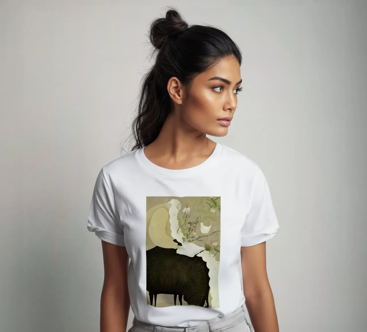 Man With Beard t-shirt da Amalia Restrepo