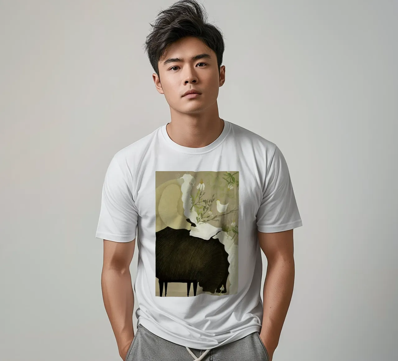 Man With Beard t-shirt da Amalia Restrepo