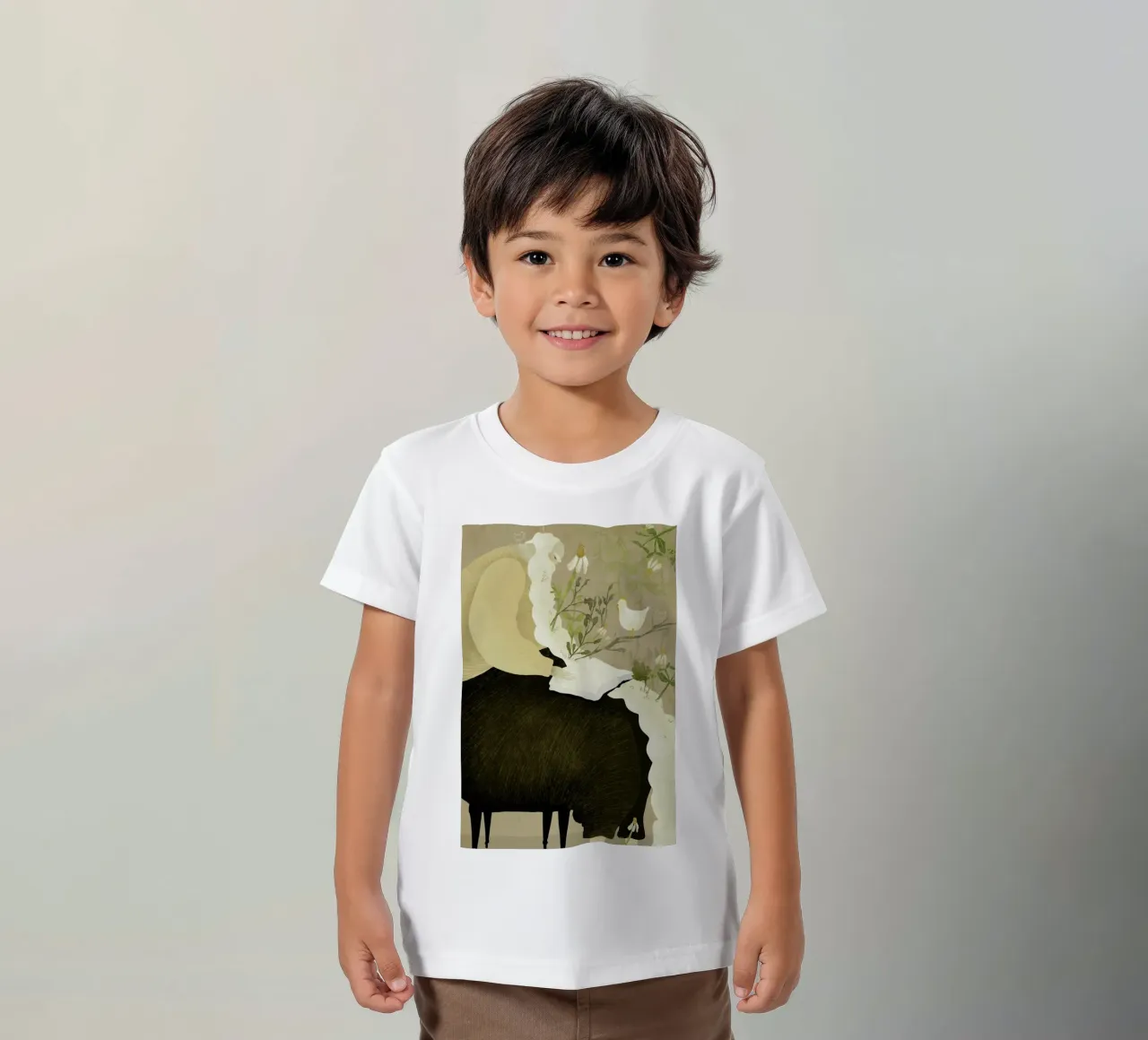 Man With Beard t-shirt bambini da Amalia Restrepo