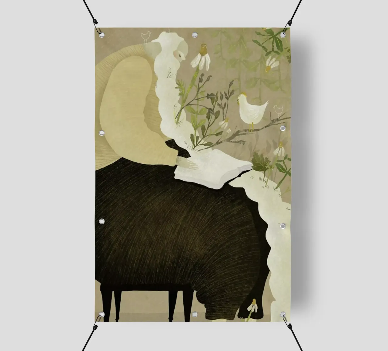 Man With Beard pvc cover by Amalia Restrepo