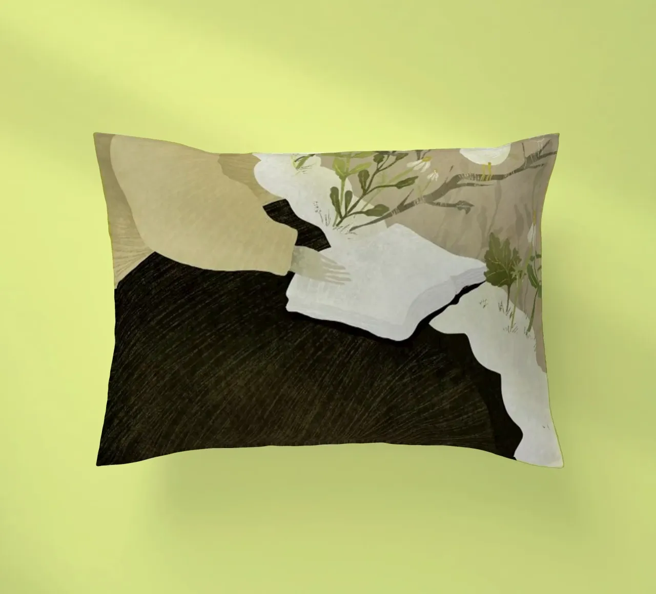 Man With Beard cuscino da Amalia Restrepo