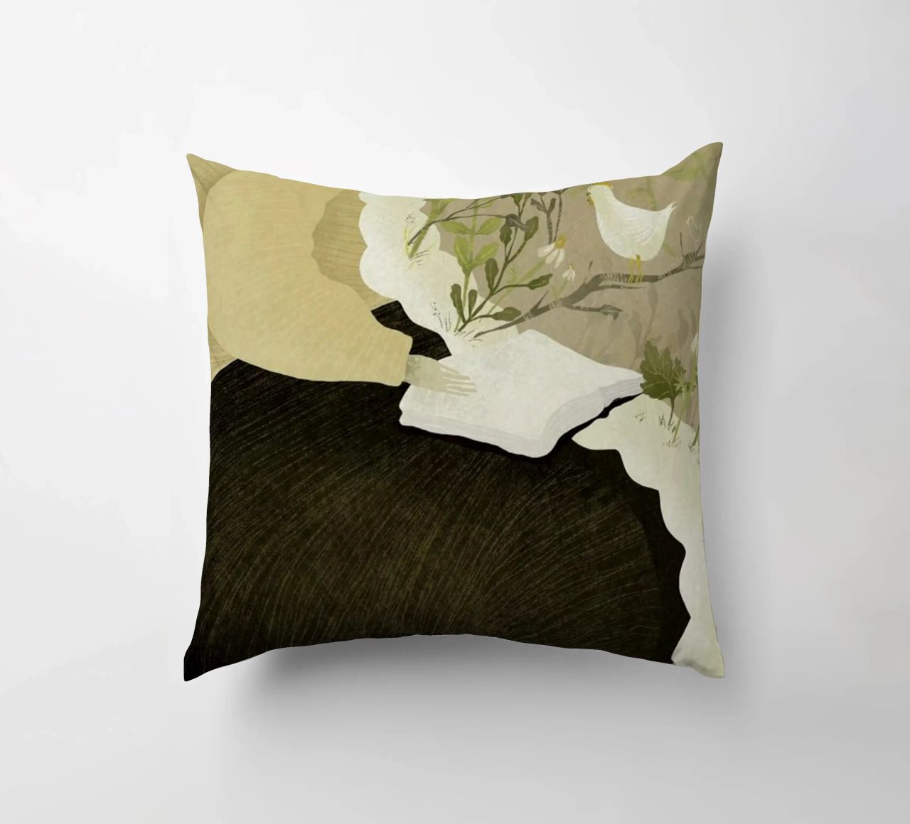 Man With Beard coussin de Amalia Restrepo