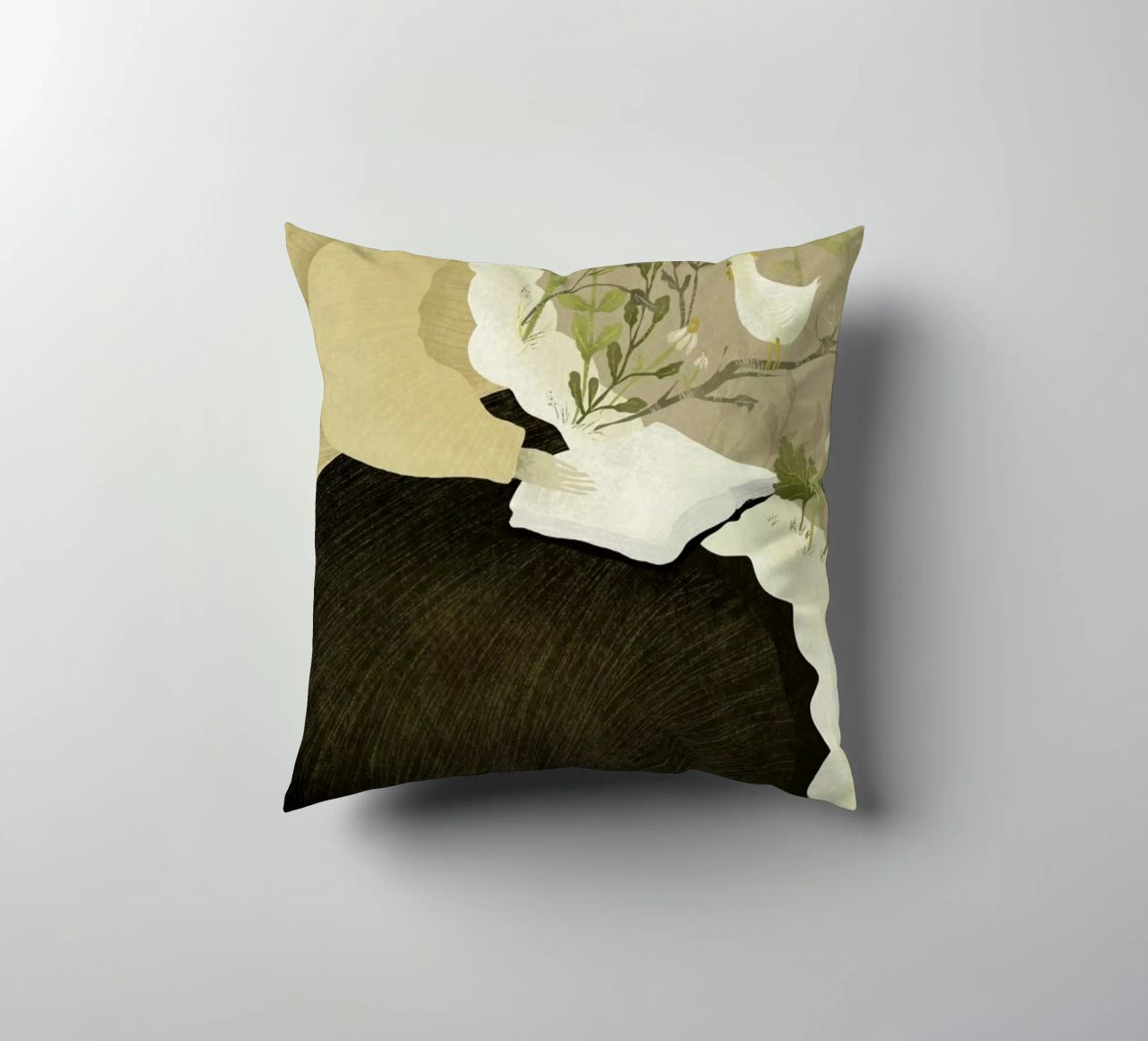 Man With Beard coussin de Amalia Restrepo