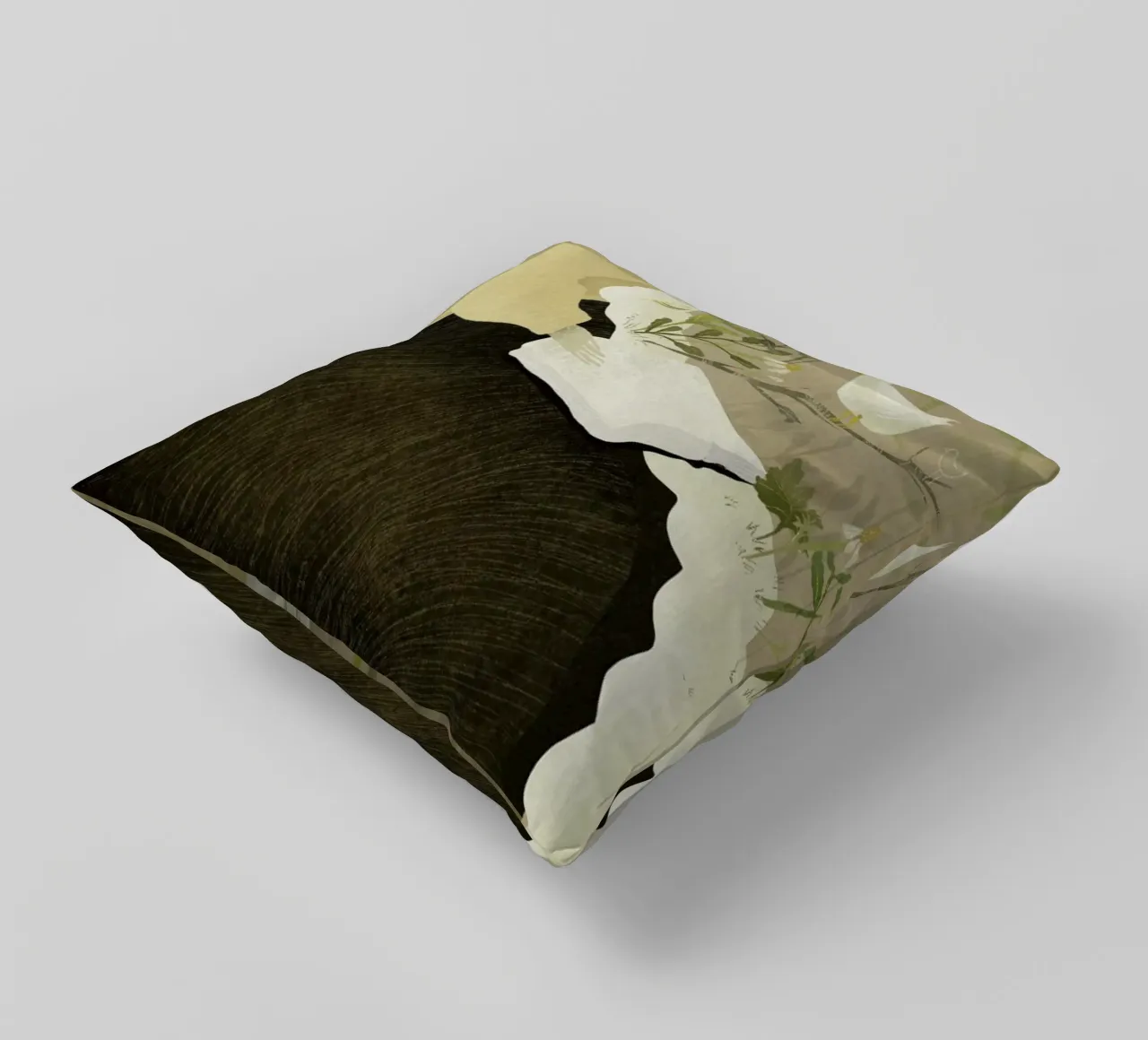 Man With Beard cuscino da Amalia Restrepo