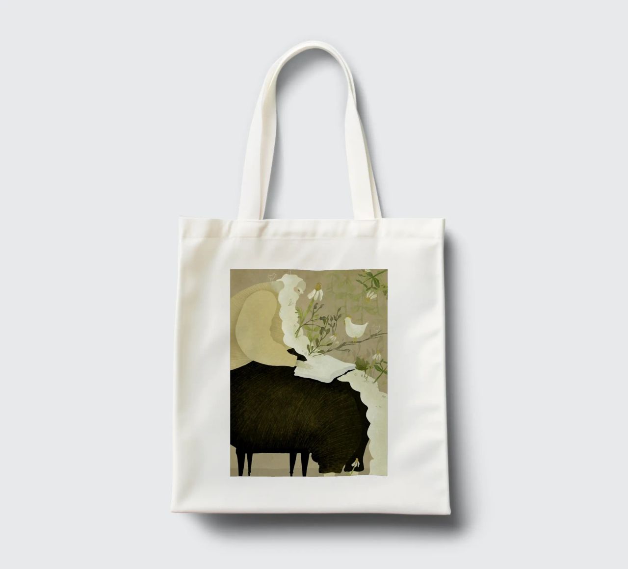 Man With Beard borsa in juta da Amalia Restrepo