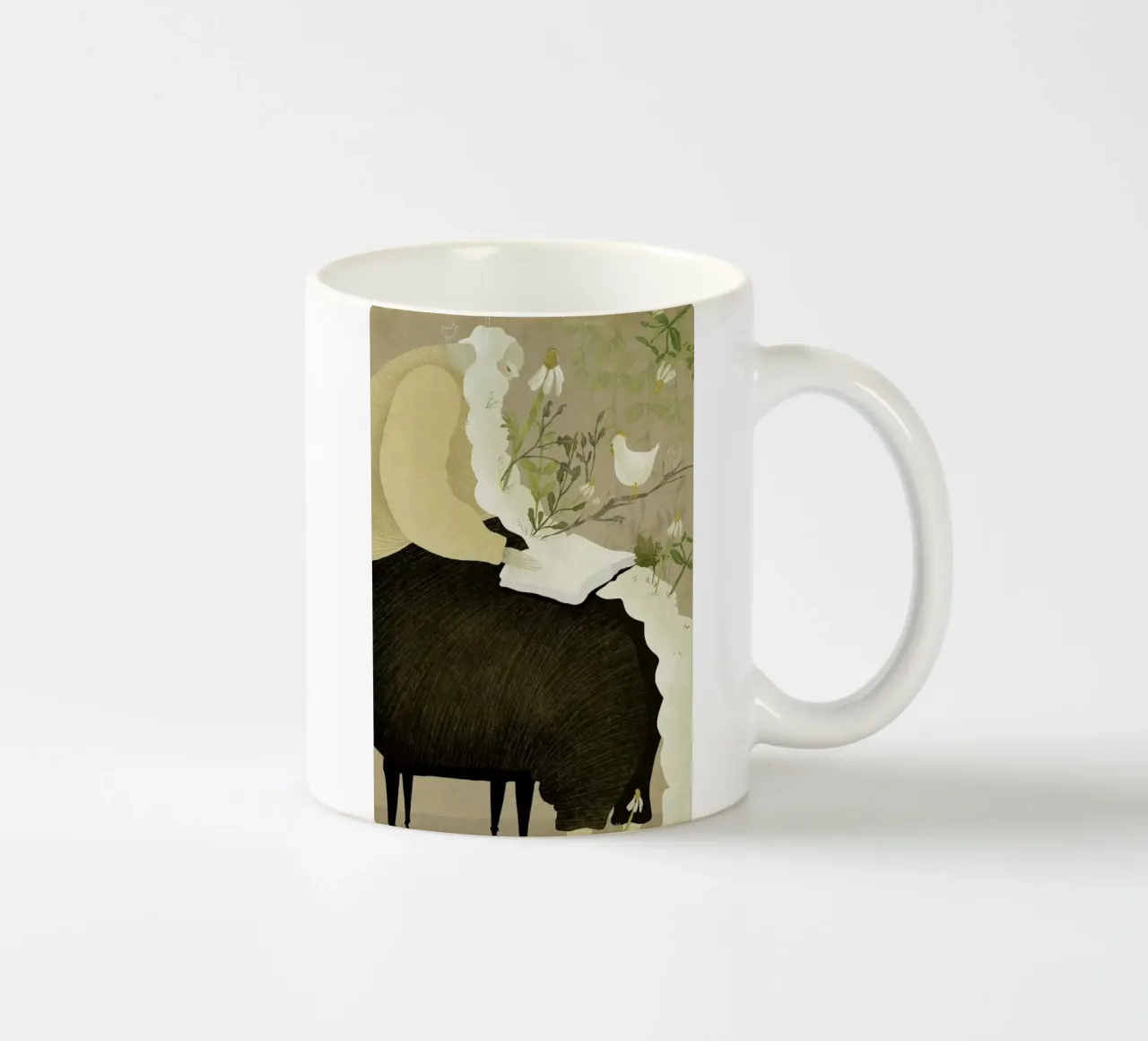 Man With Beard Keramik Tasse von Amalia Restrepo