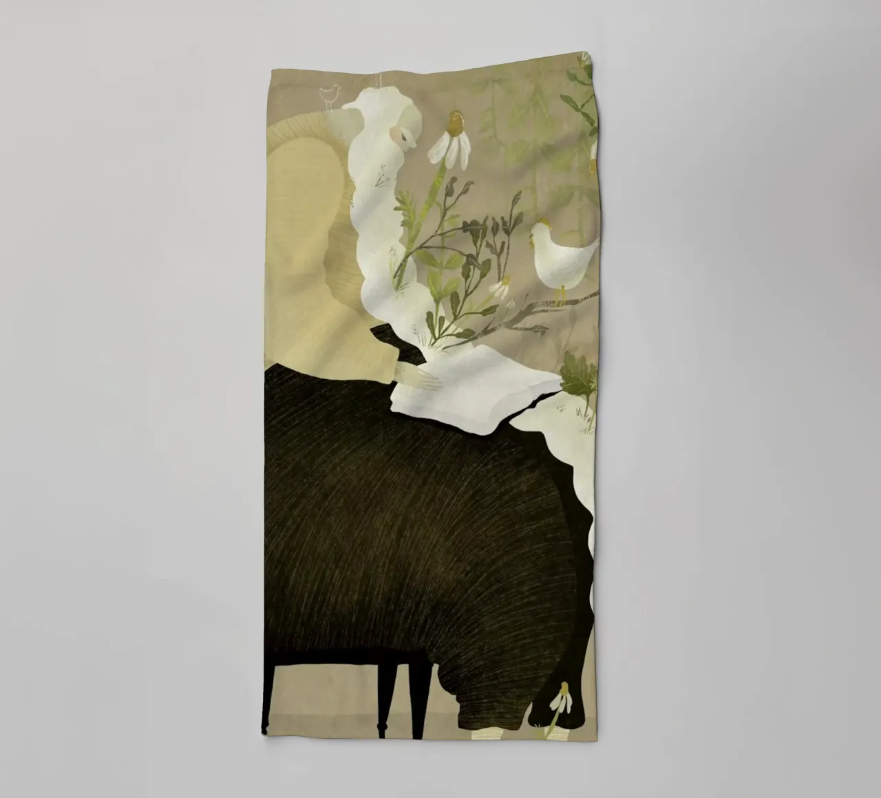 Man With Beard asciugamano da bagno da Amalia Restrepo