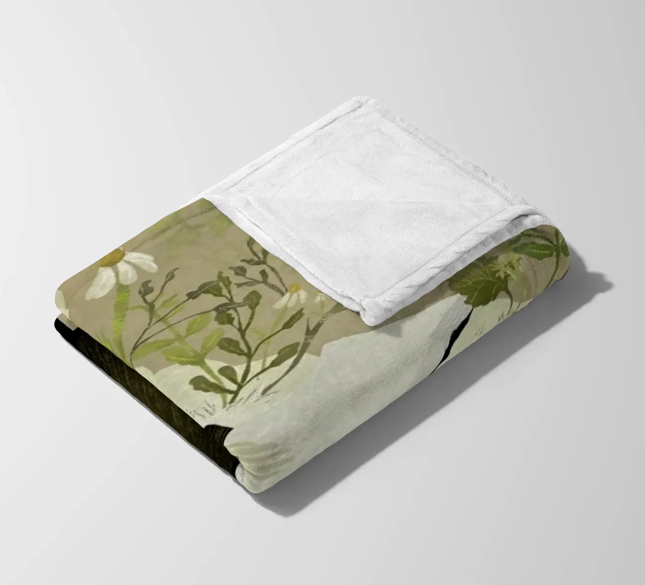Man With Beard fleece blanket by Amalia Restrepo