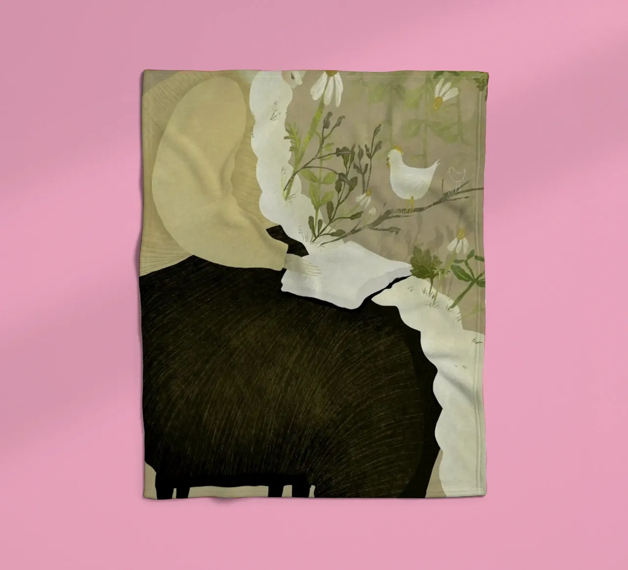 Man With Beard coperta in pile da Amalia Restrepo