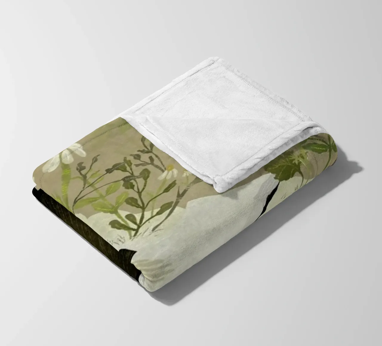 Man With Beard fleece blanket by Amalia Restrepo