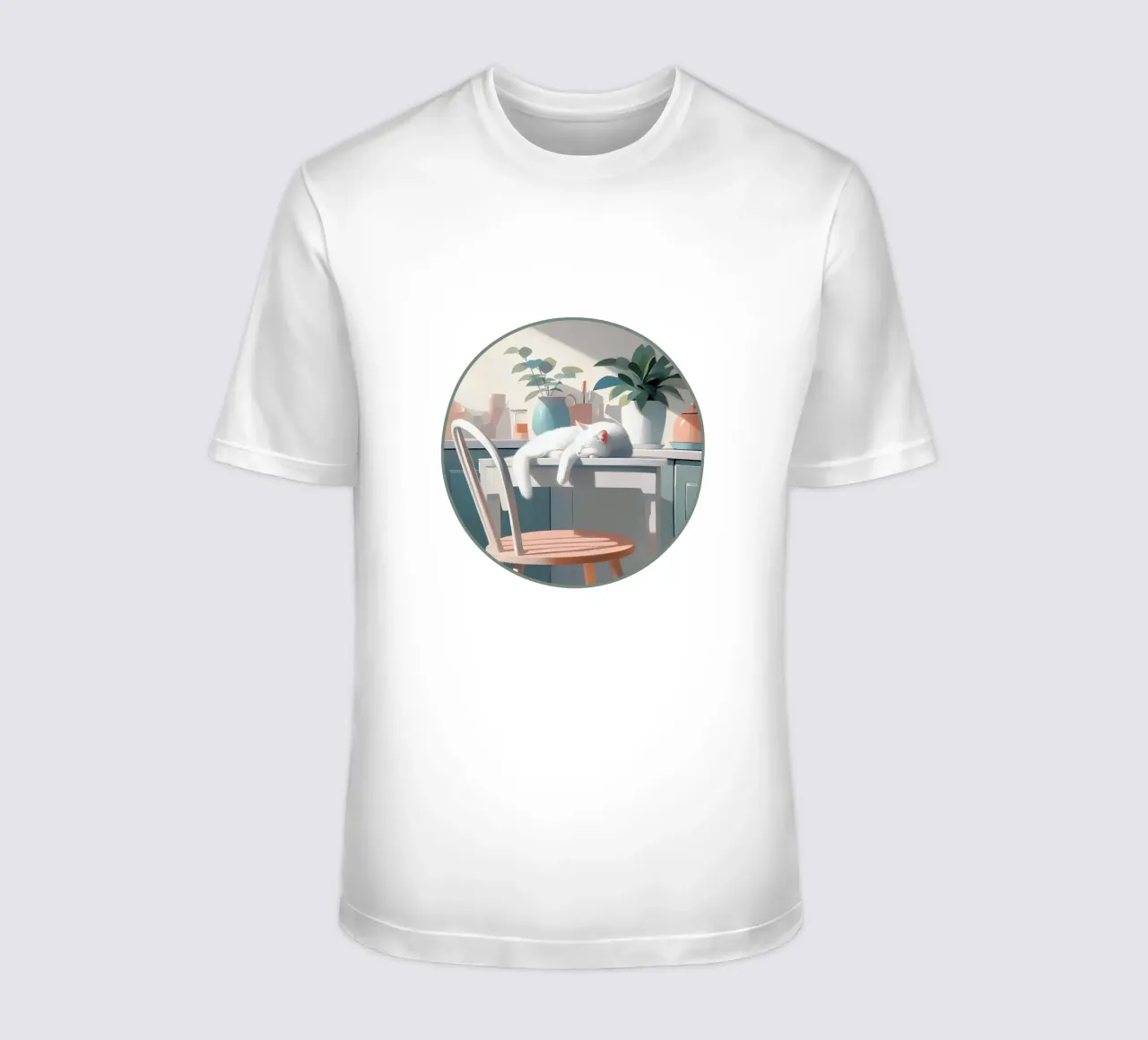 Gatto che dorme t-shirt da Digital Naive