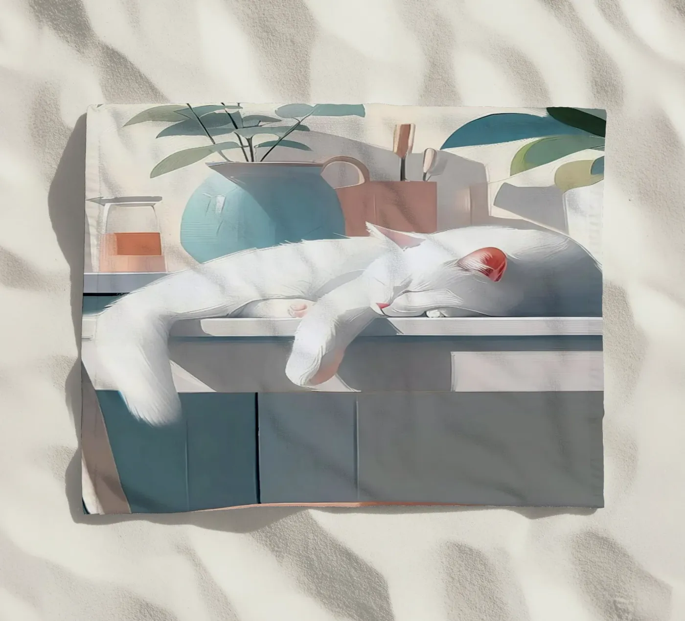 Sleeping cat telo mare da Digital Naive