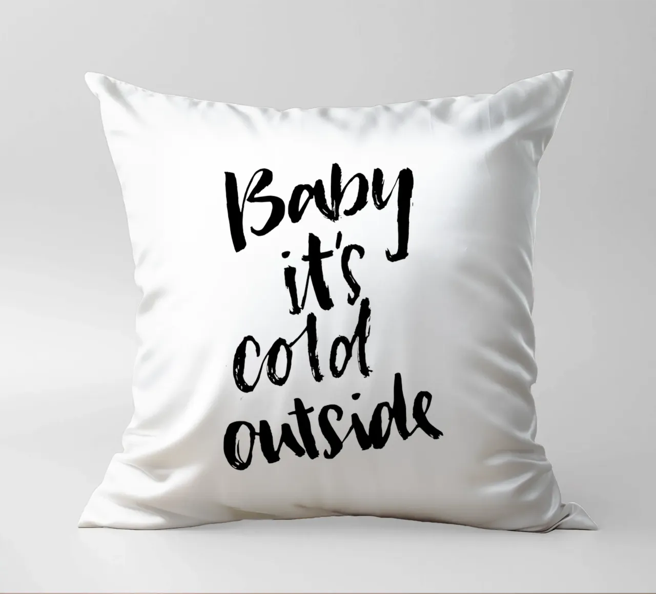 Baby It's Cold cuscino da Brushmeetspaper