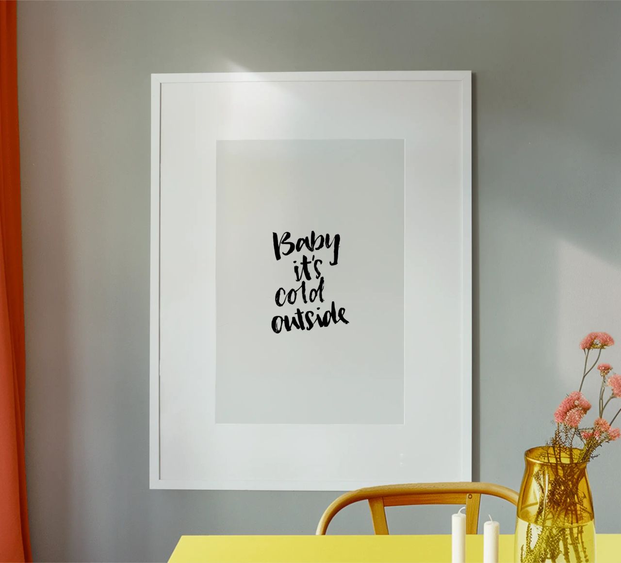 Baby It's Cold poster de Brushmeetspaper