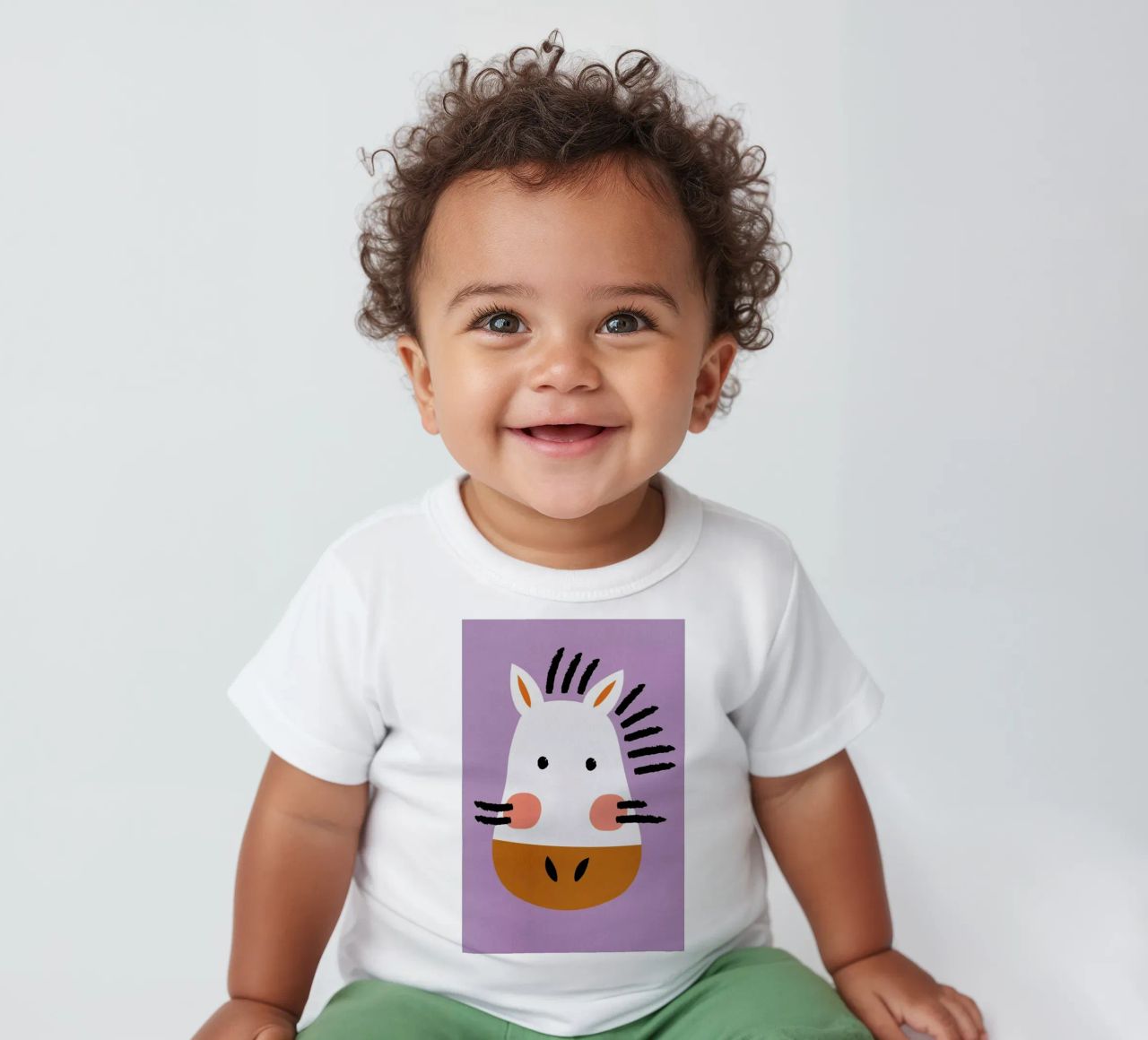 Ziggy the Zebra Baby T-Shirt von Little Flourishes
