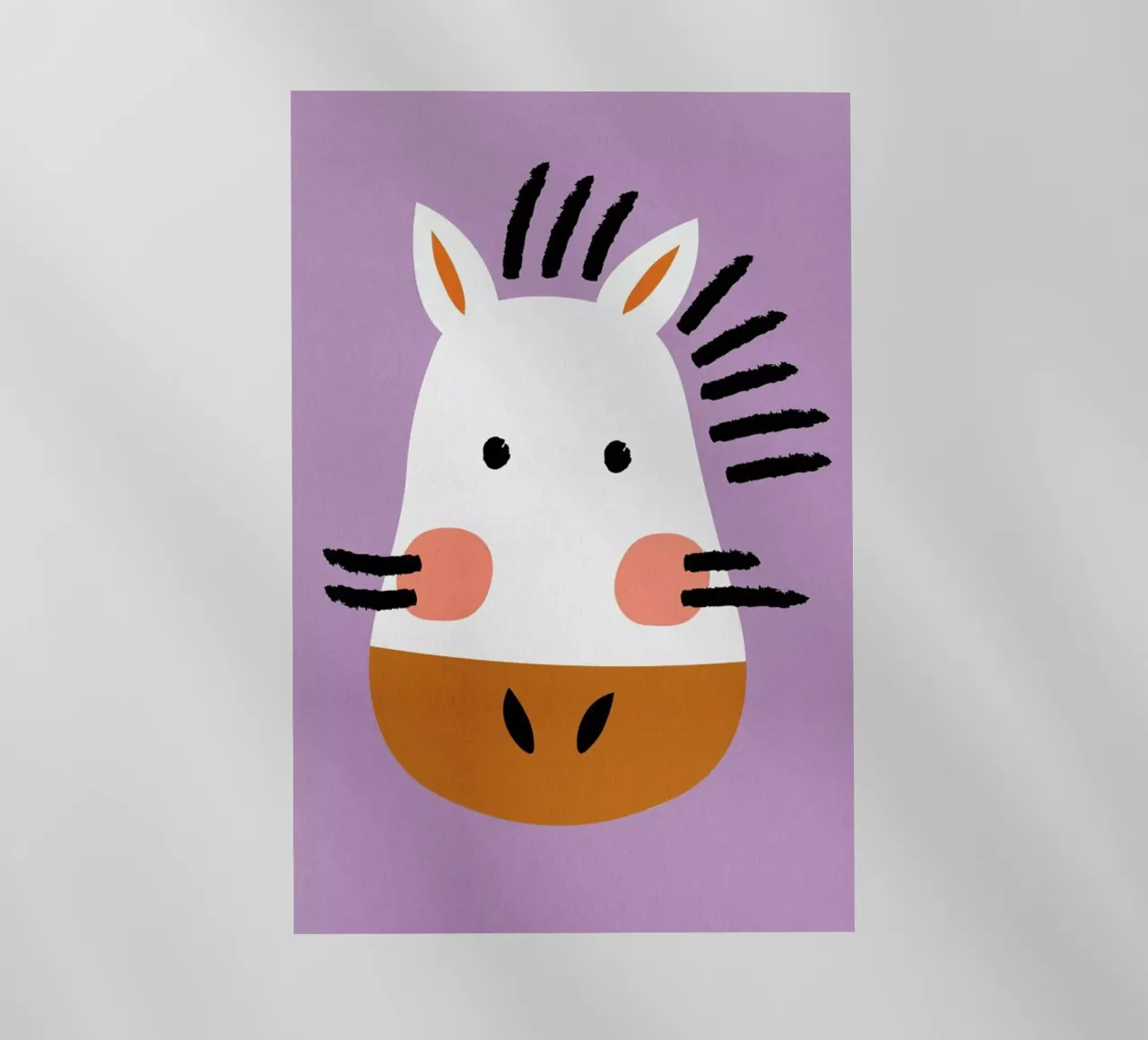 Ziggy the Zebra lámina retroiluminada de Little Flourishes