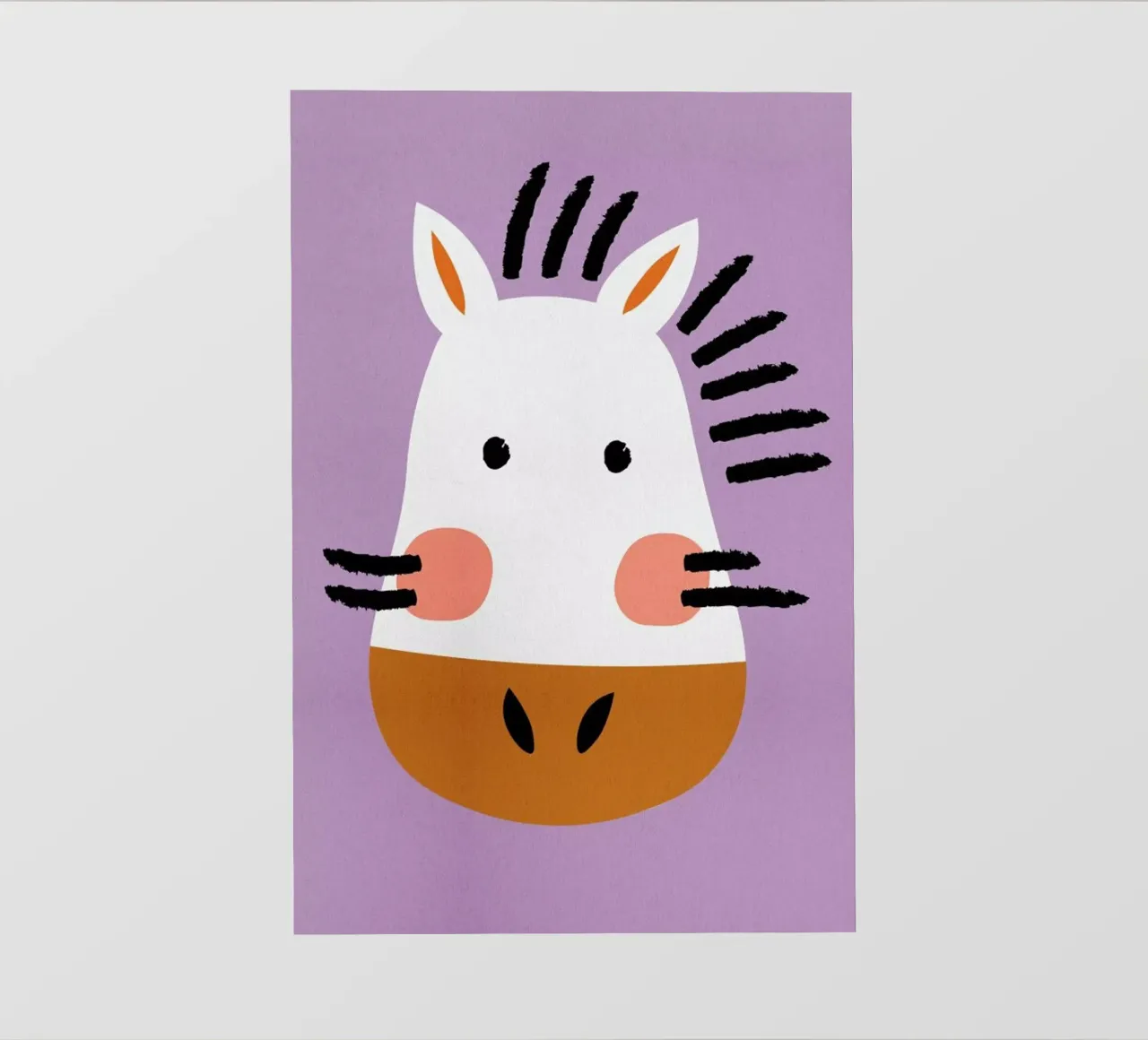 Ziggy the Zebra lámina retroiluminada de Little Flourishes