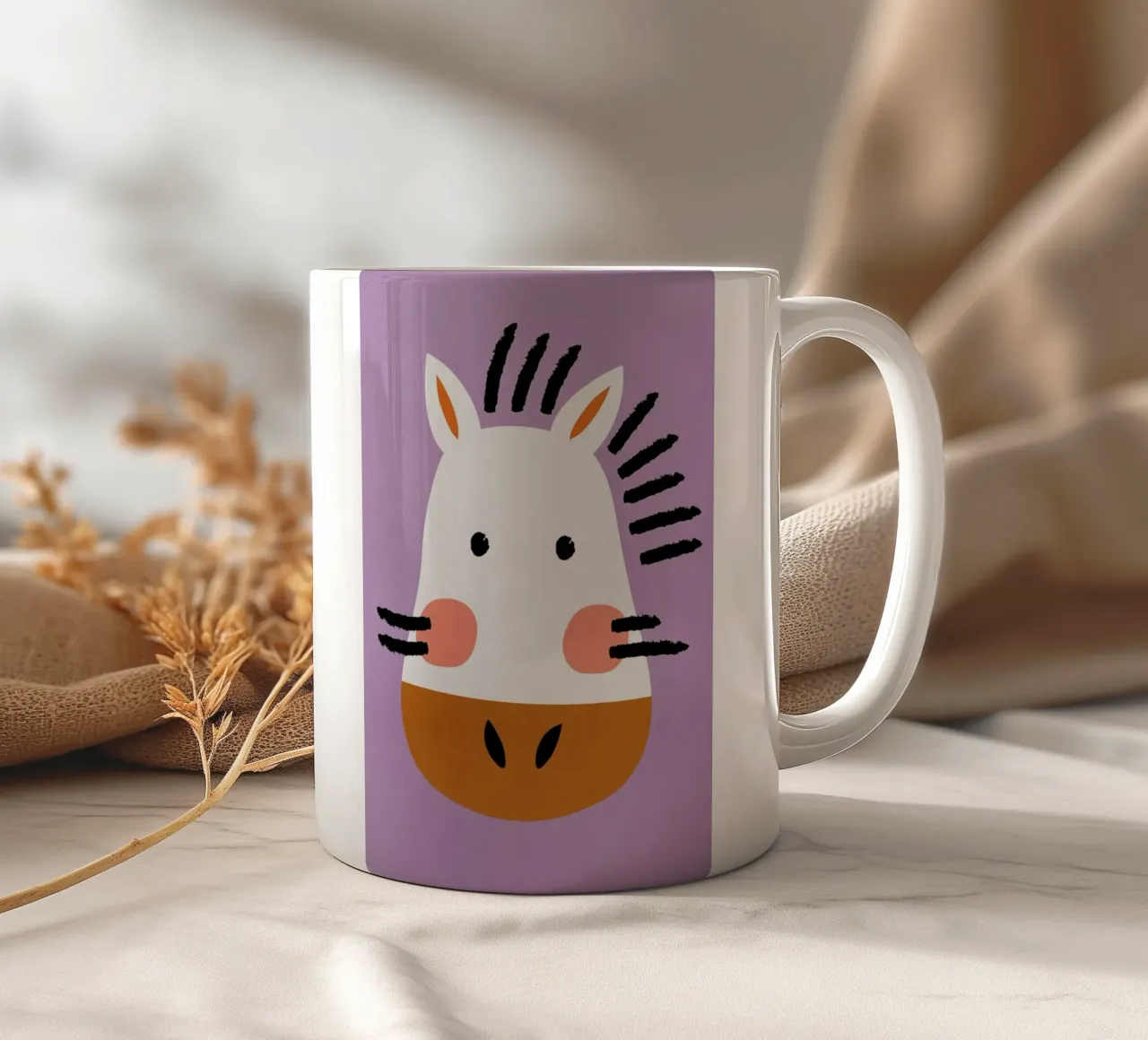 Ziggy the Zebra Keramik Tasse von Little Flourishes