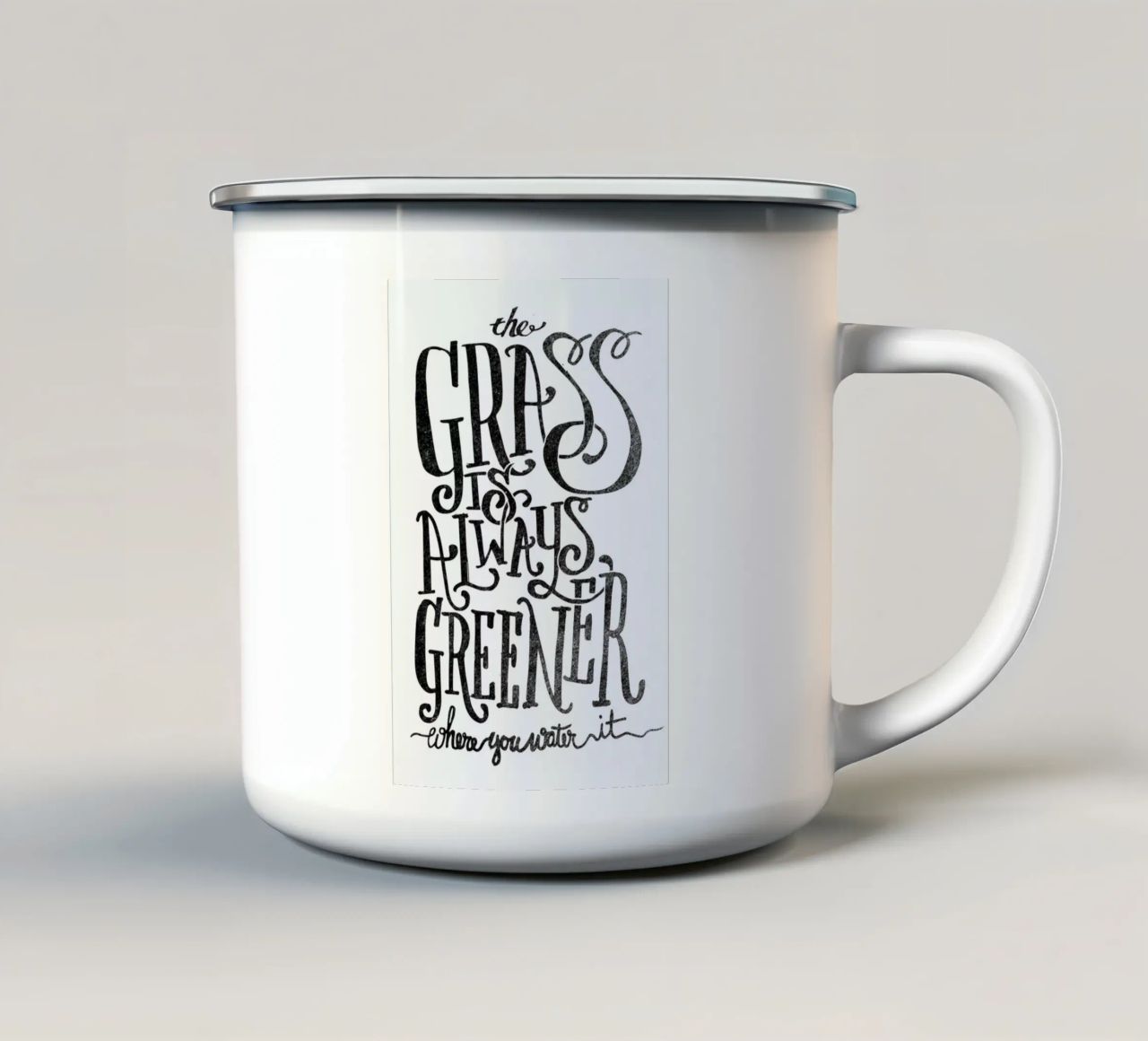 the grass is always greener tazza in smalto da Matthew Taylor Wilson