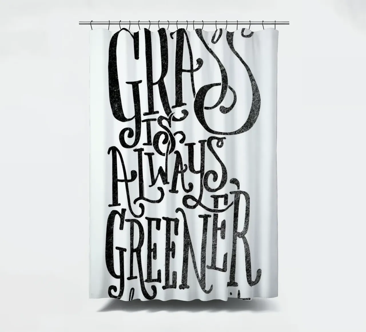the grass is always greener tenda da doccia da Matthew Taylor Wilson