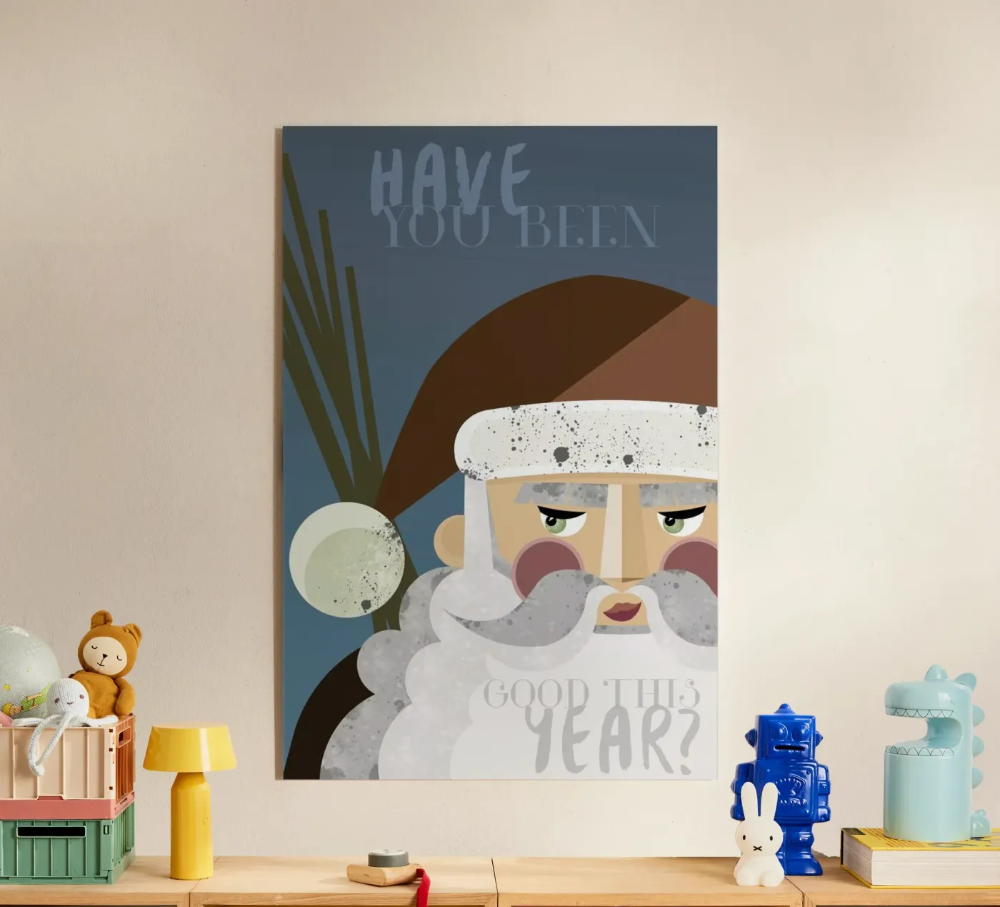 Santa Acryl-Glas von Sabrina Ziegenhorn