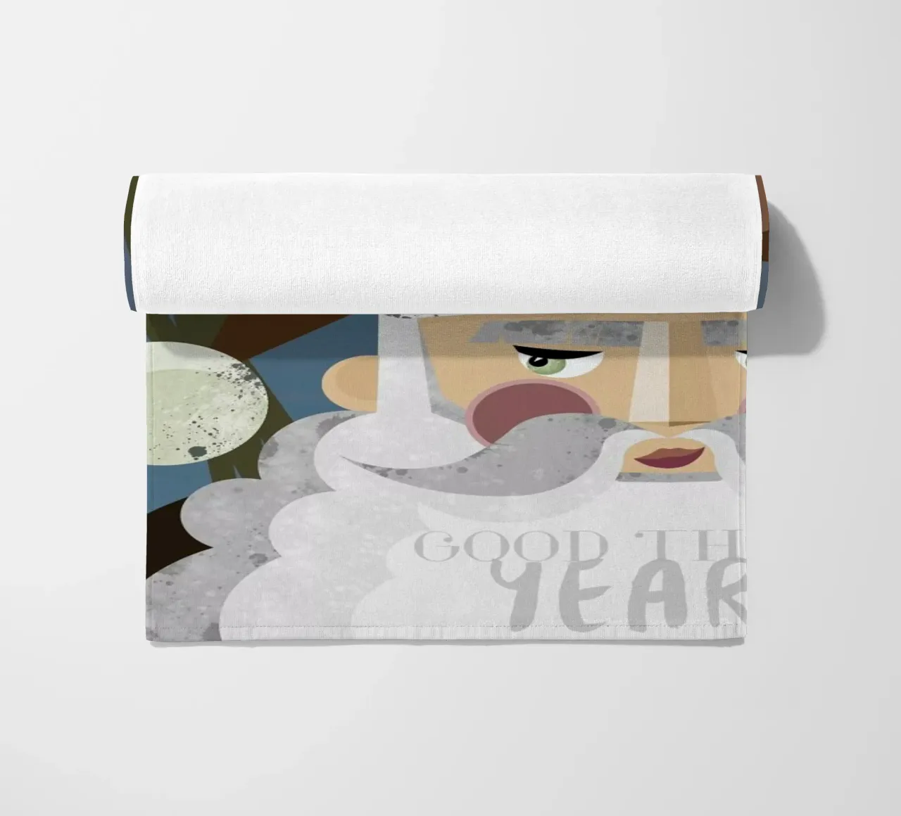 Santa beach towel by Sabrina Ziegenhorn