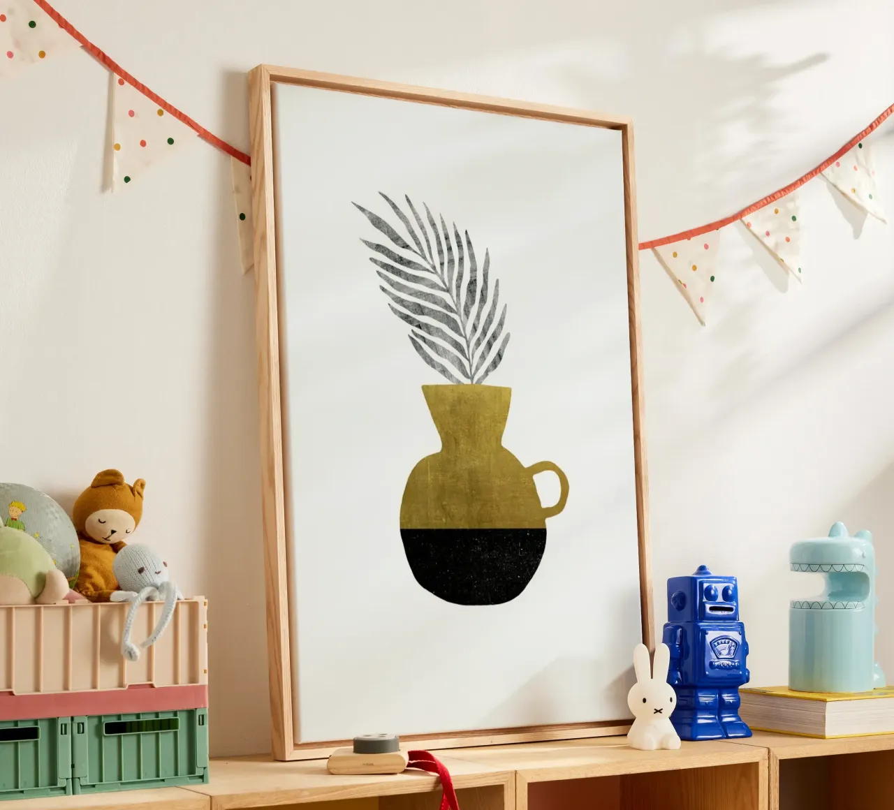 Urban Vases No. 7 canvas with Floater frame by typealive