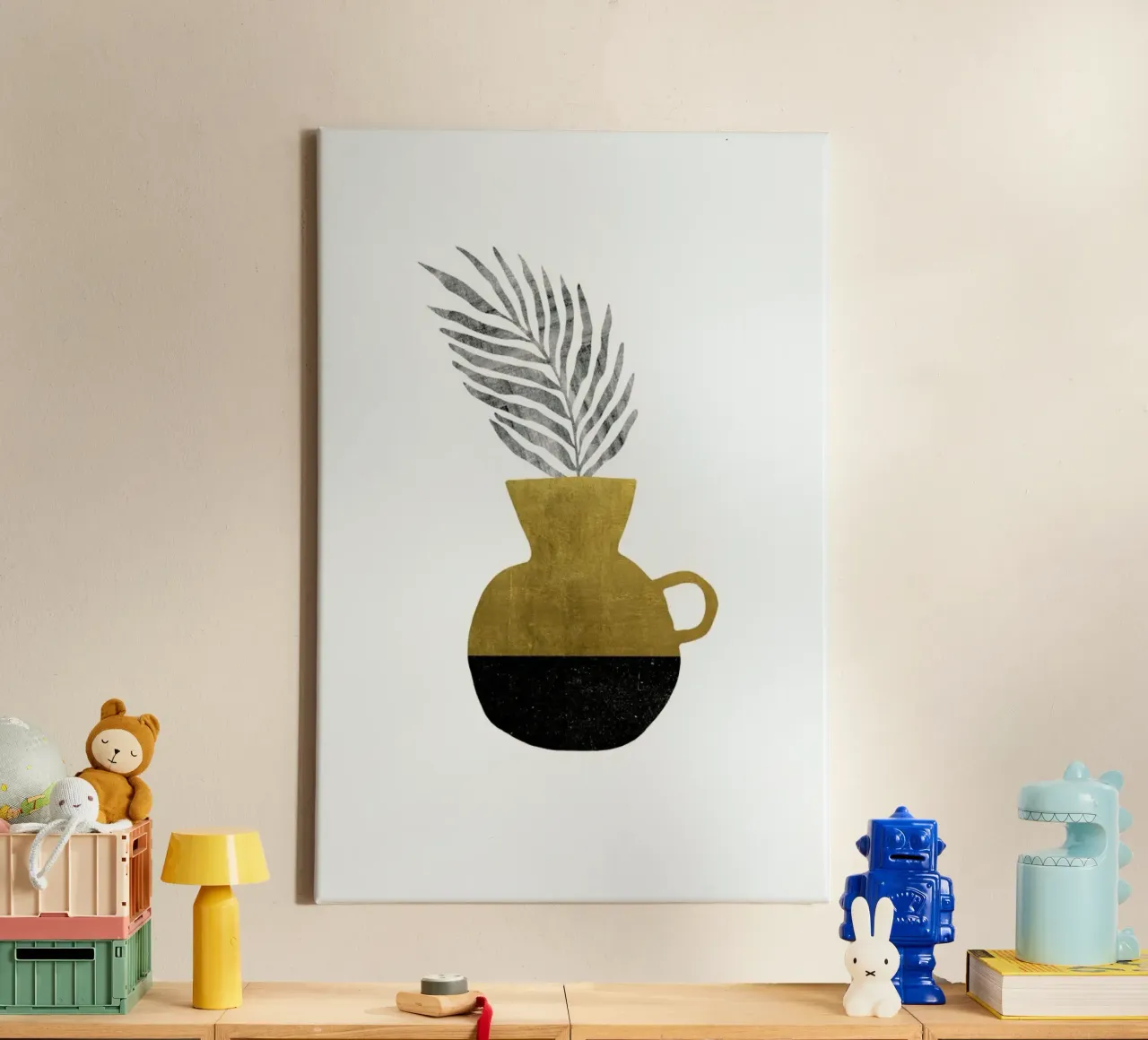 Urban Vases No. 7 canvas with Floater frame by typealive