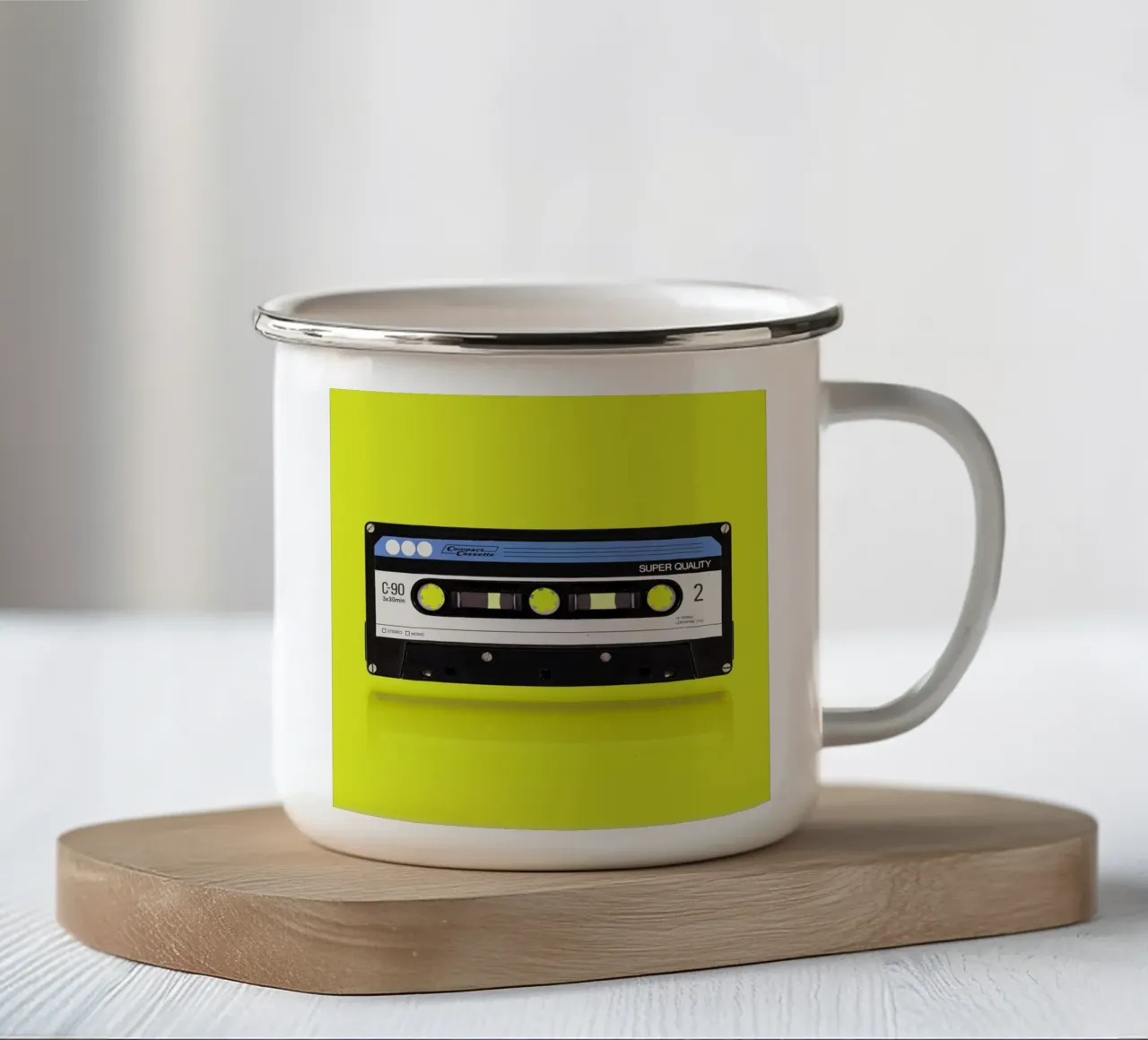 Cassette 3.0 tazza in smalto da suckertom