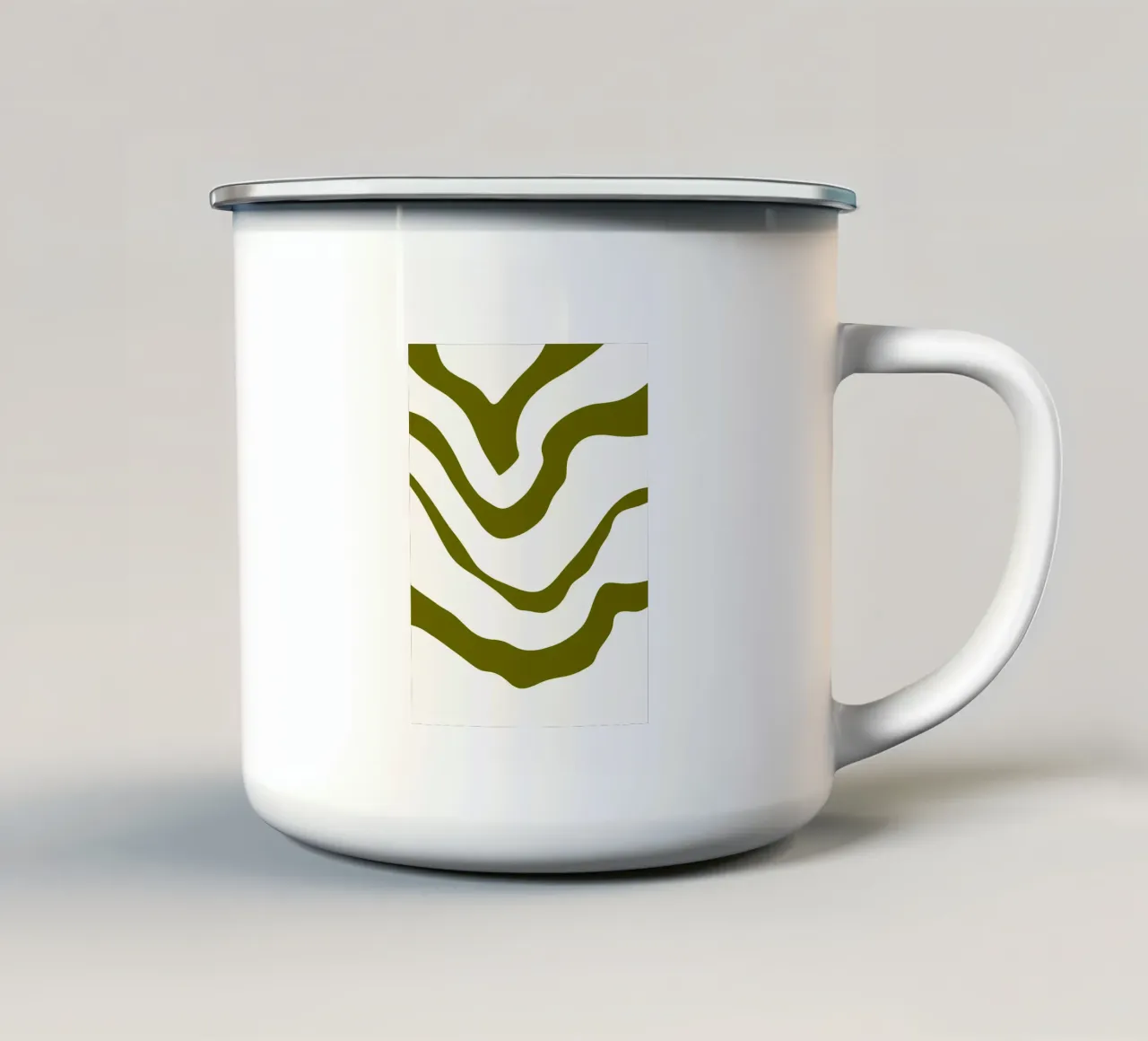 Linea curva tazza in smalto da MODERN NUANCE