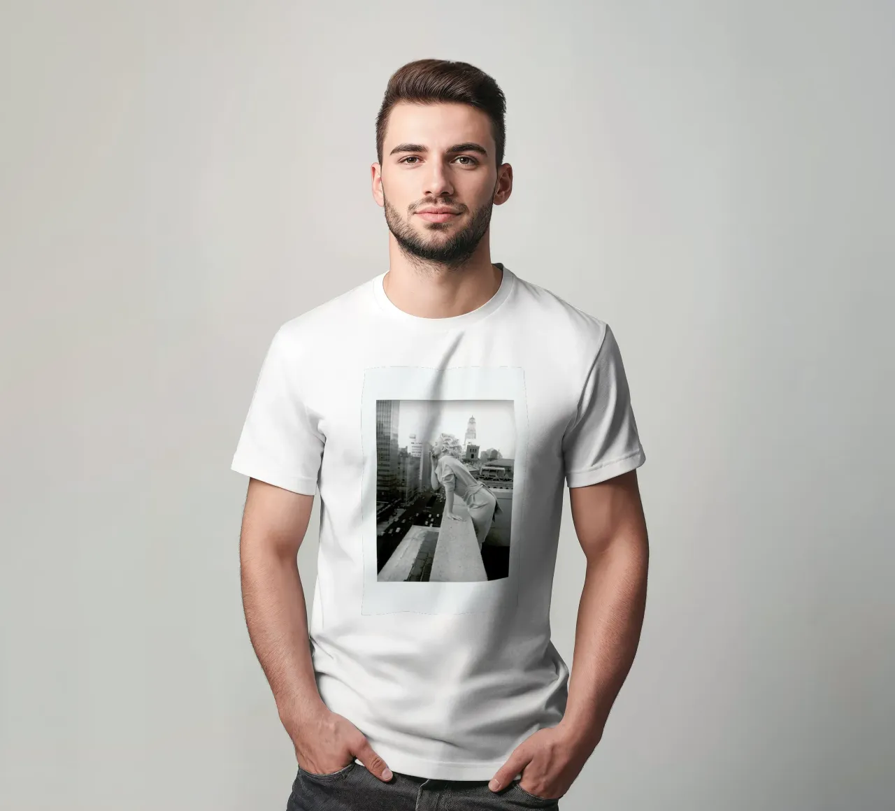 Marilyn Monroe in New York, 1955 t-shirt da Gallery Print and Art Limited