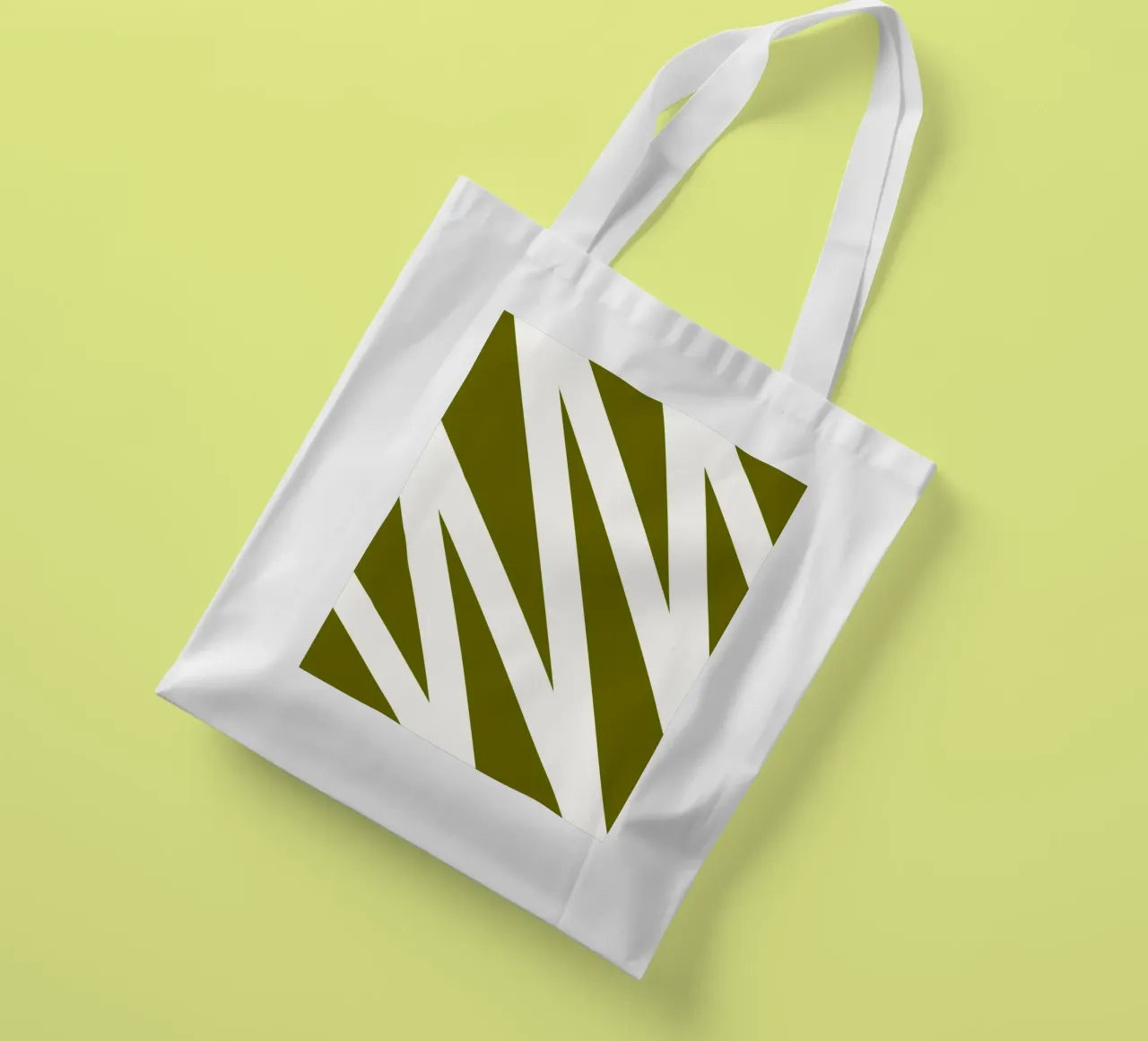 Linea a zig-zag borsa in juta da MODERN NUANCE