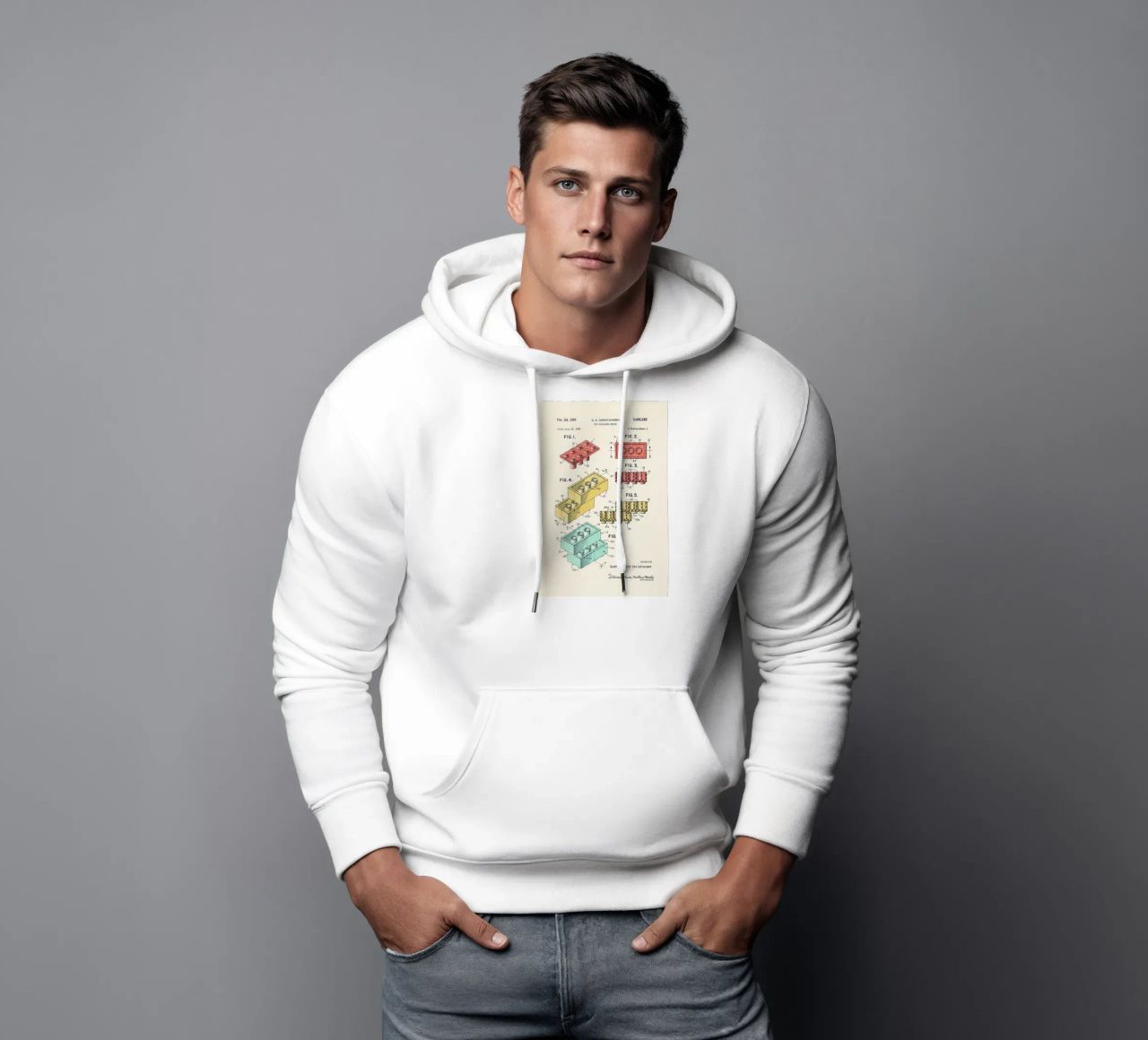 Lego PRINT Colors felpa con cappuccio da Florent Bodart