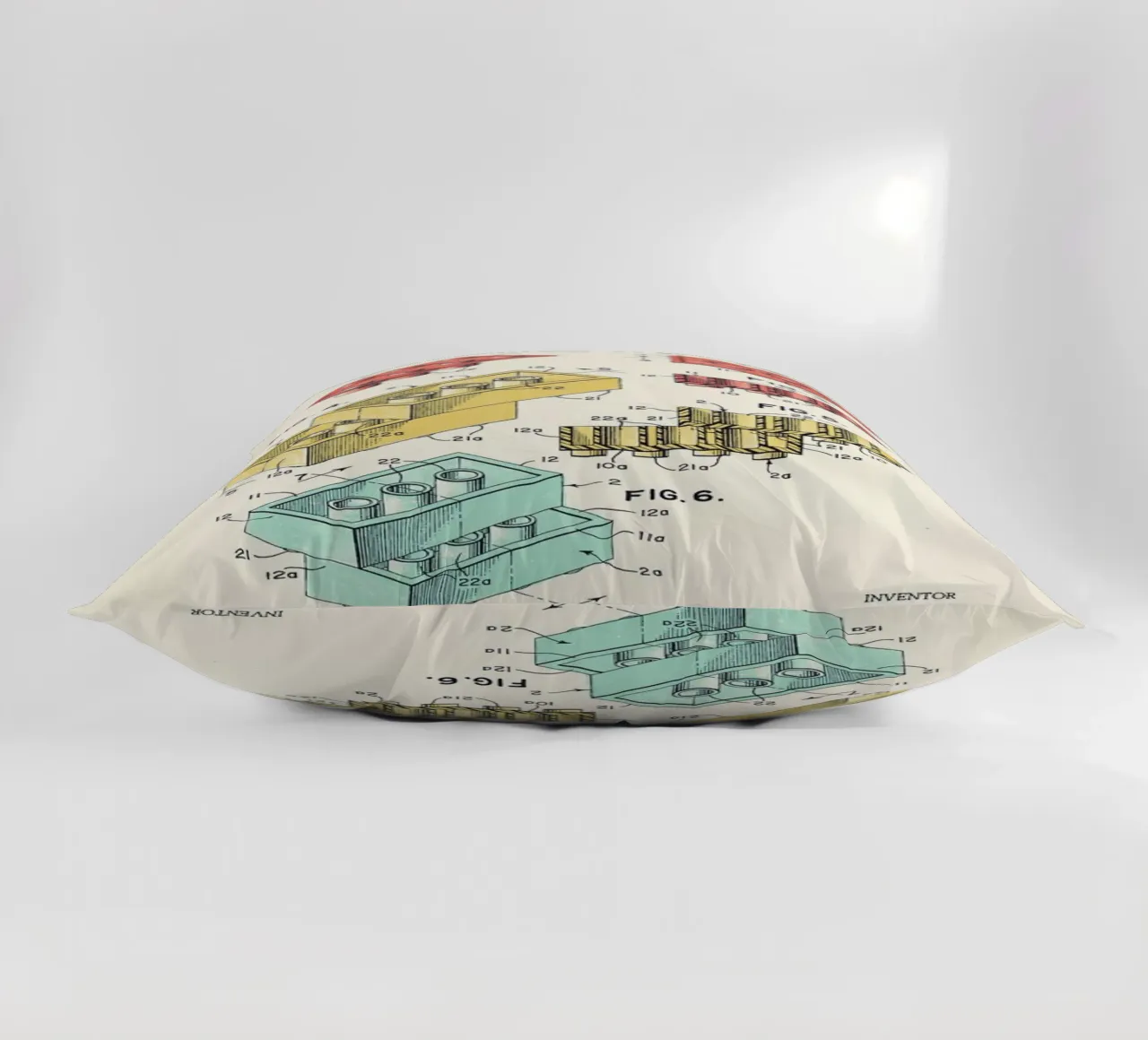 Lego PRINT Colors decorative cushion by Florent Bodart