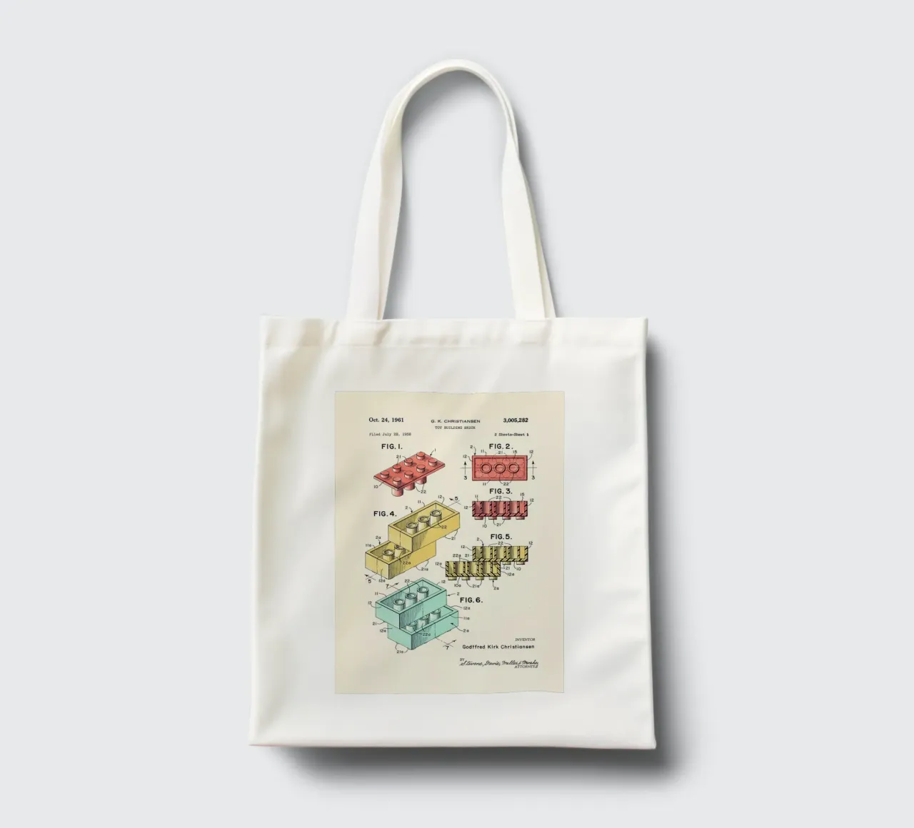 Lego PRINT Colors borsa in juta da Florent Bodart