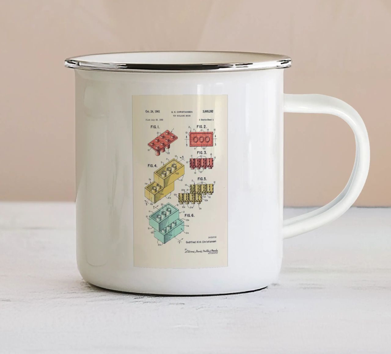 Lego PRINT Colors tazza in smalto da Florent Bodart
