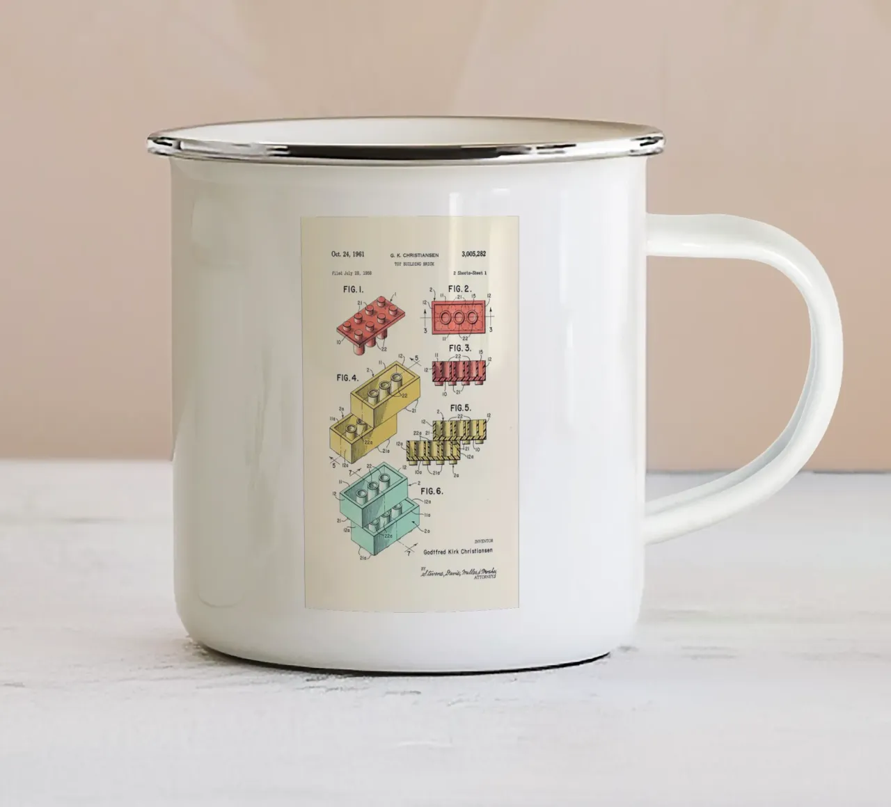 Lego PRINT Colors mug en émail de Florent Bodart