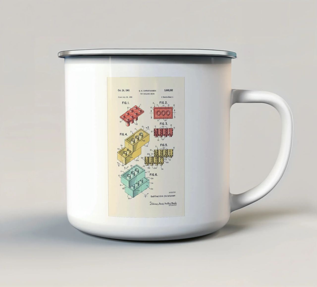 Lego PRINT Colors tazza in smalto da Florent Bodart